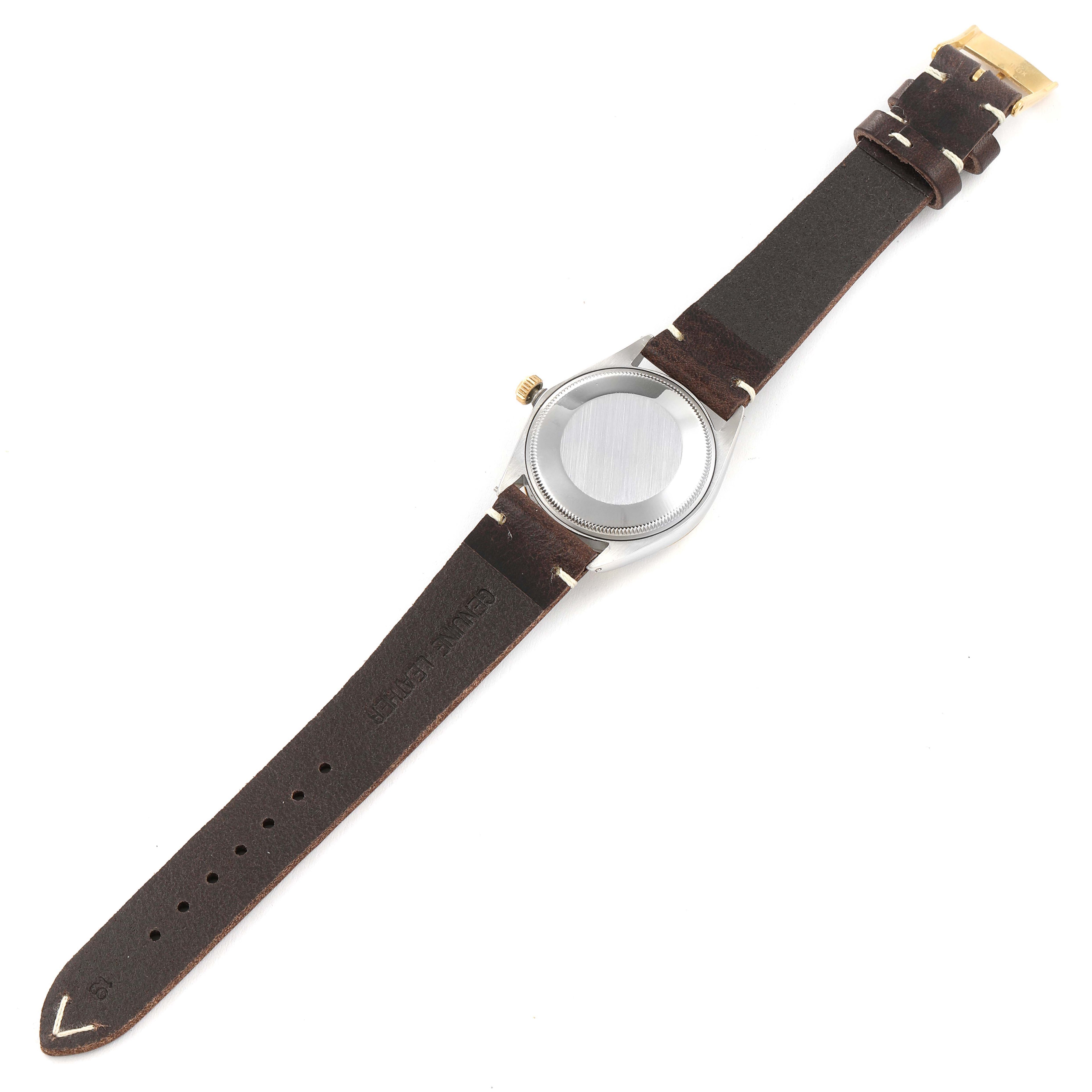 Rolex Air King Vintage Steel Yellow Gold Champagne Dial Mens Watch 5500