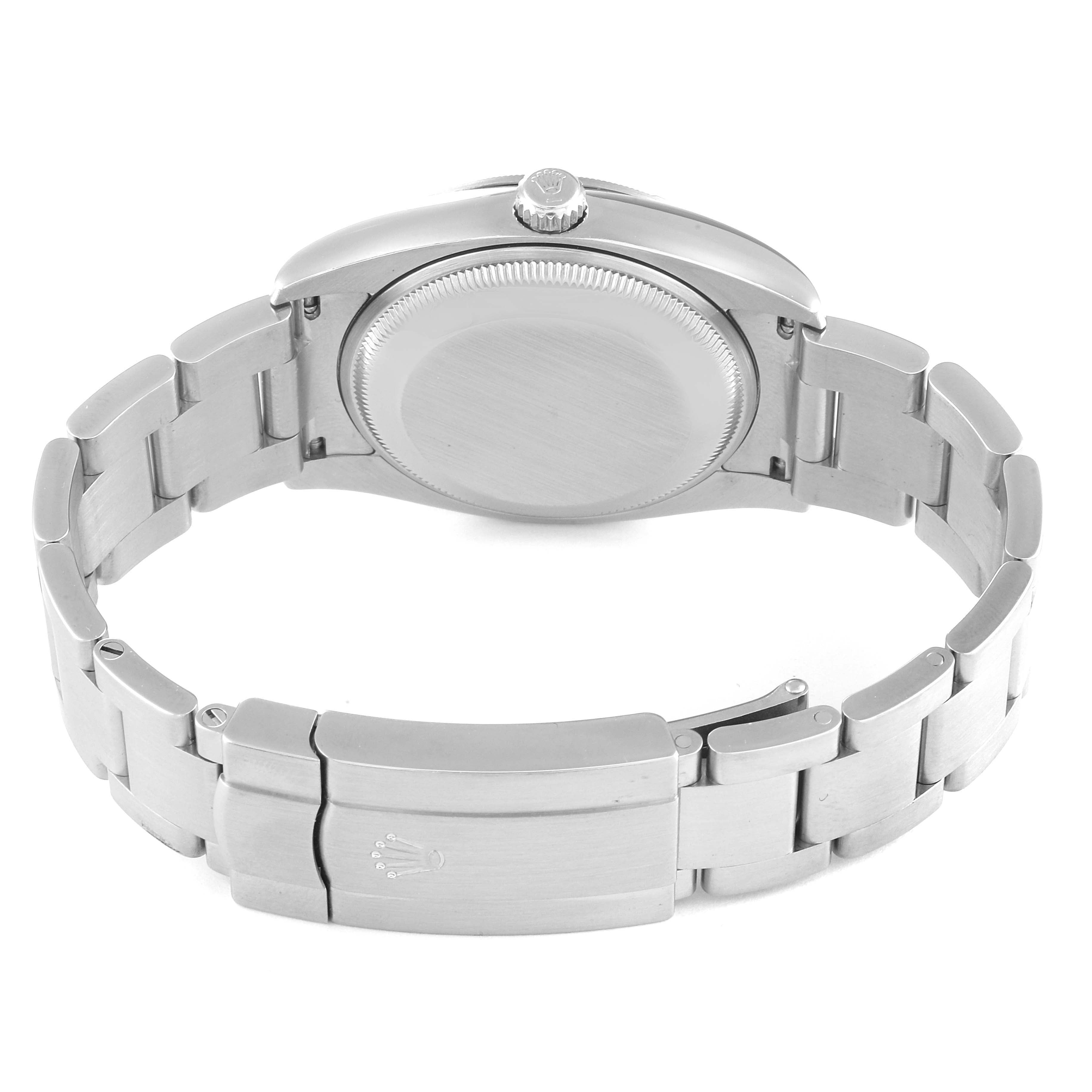 Rolex Air King White Arabic Dial Steel Mens Watch 114210 Box Card