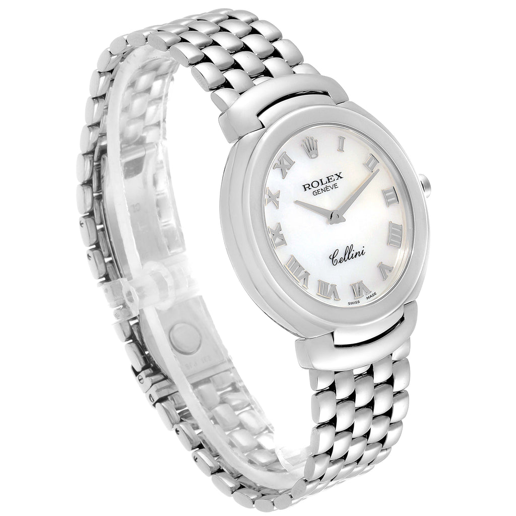Rolex Cellini 18K White Gold Mother of Pearl Dial Mens Watch 6623