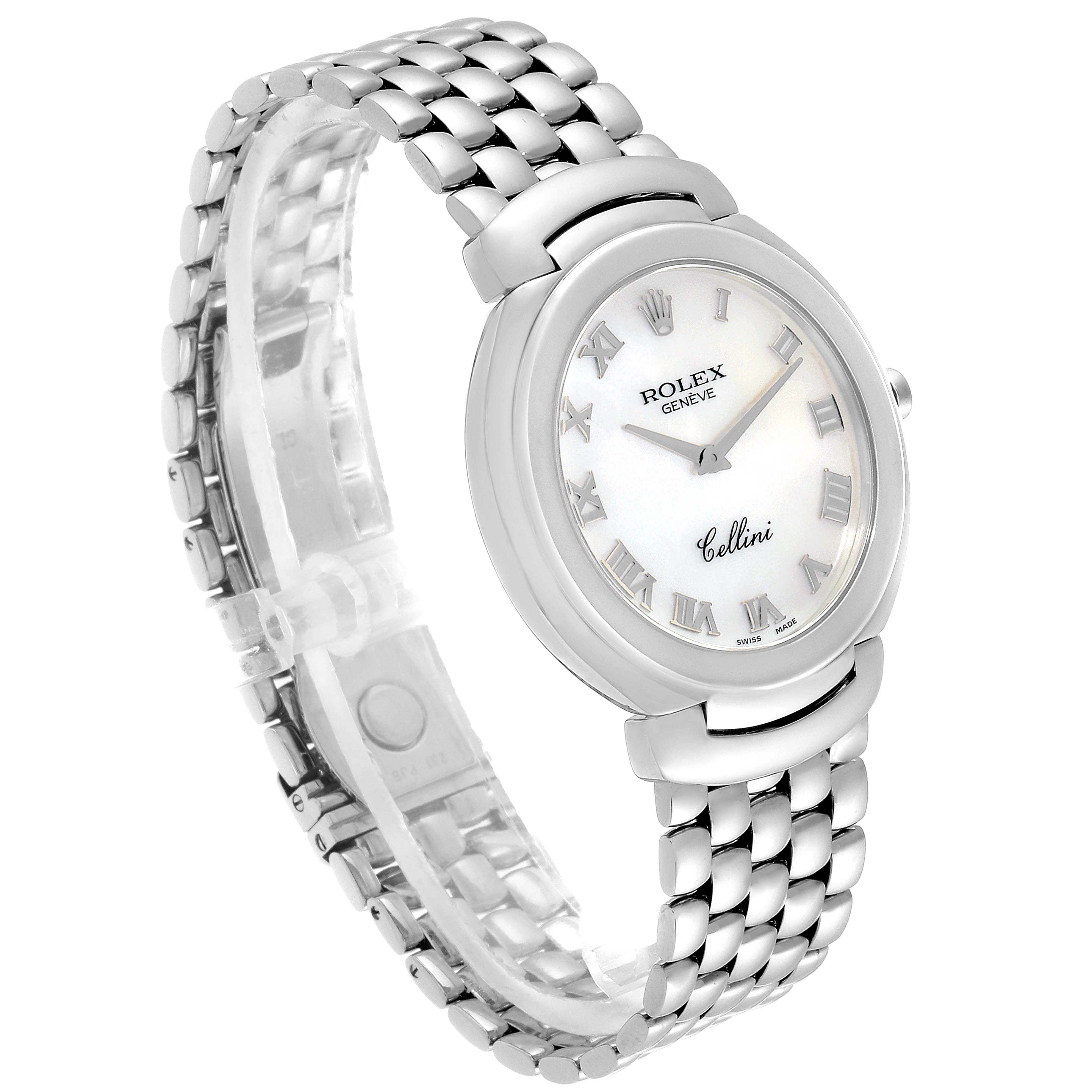 Rolex Cellini 18K White Gold Mother of Pearl Dial Mens Watch 6623