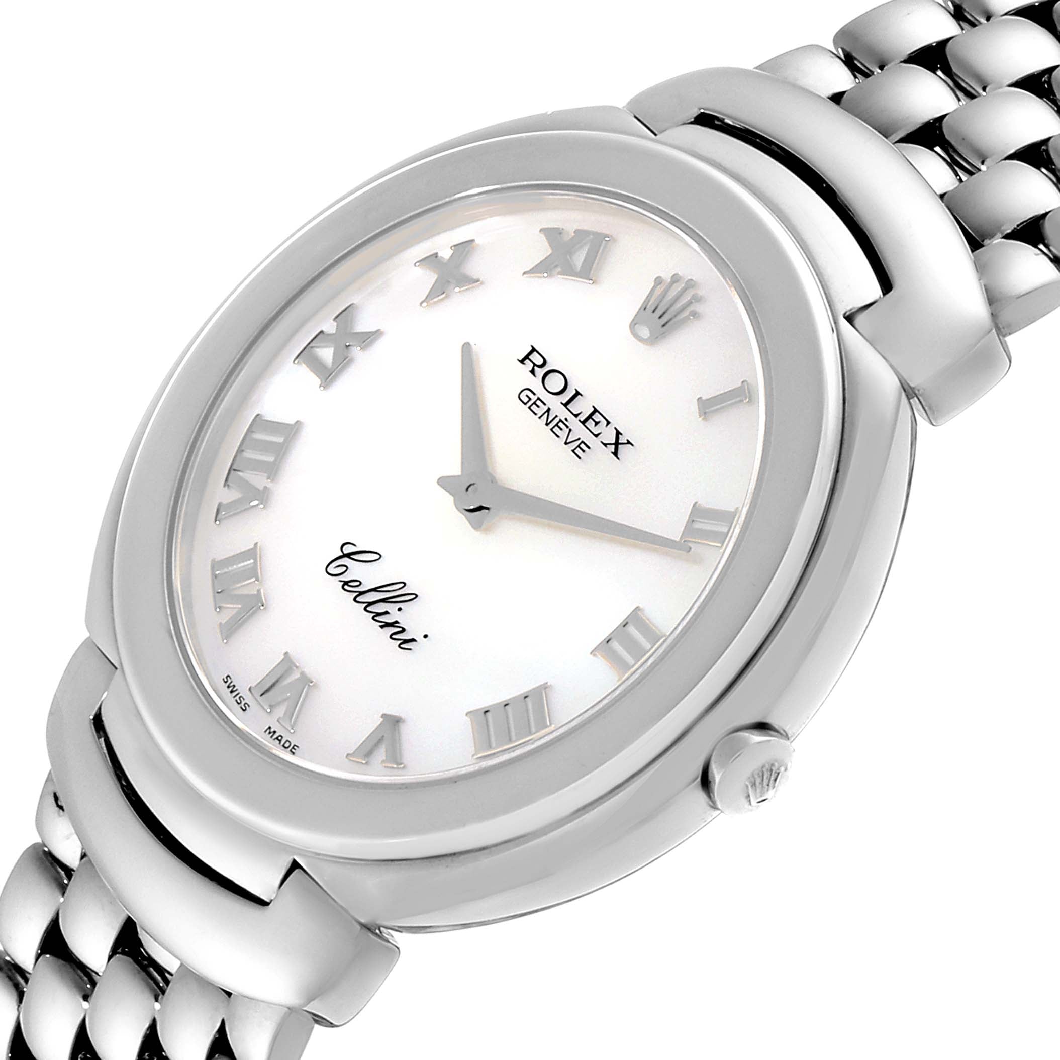 Rolex Cellini 18K White Gold Mother of Pearl Dial Mens Watch 6623