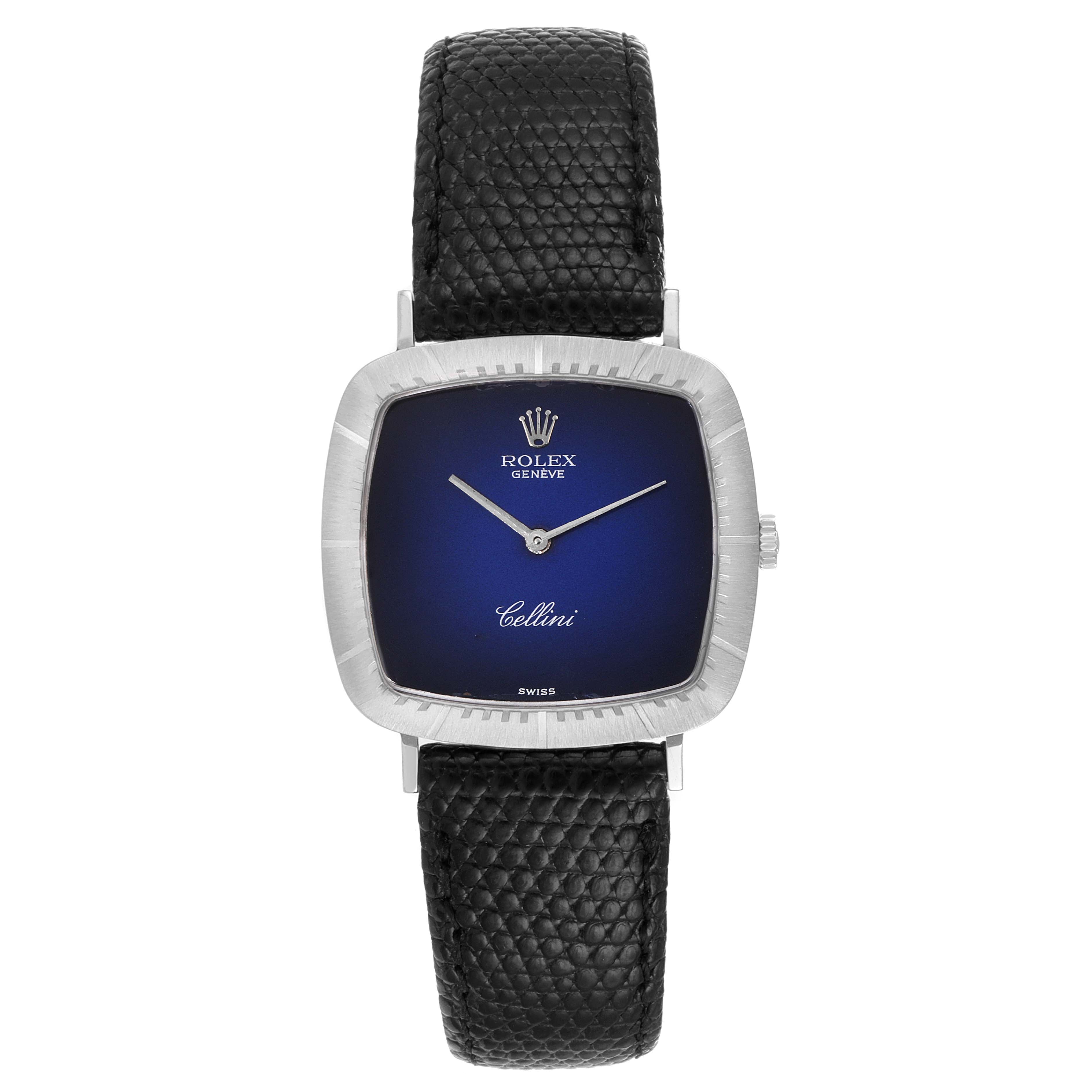 Rolex Cellini 18k White Gold Vignette Dial Ladies Vintage Watch 4084