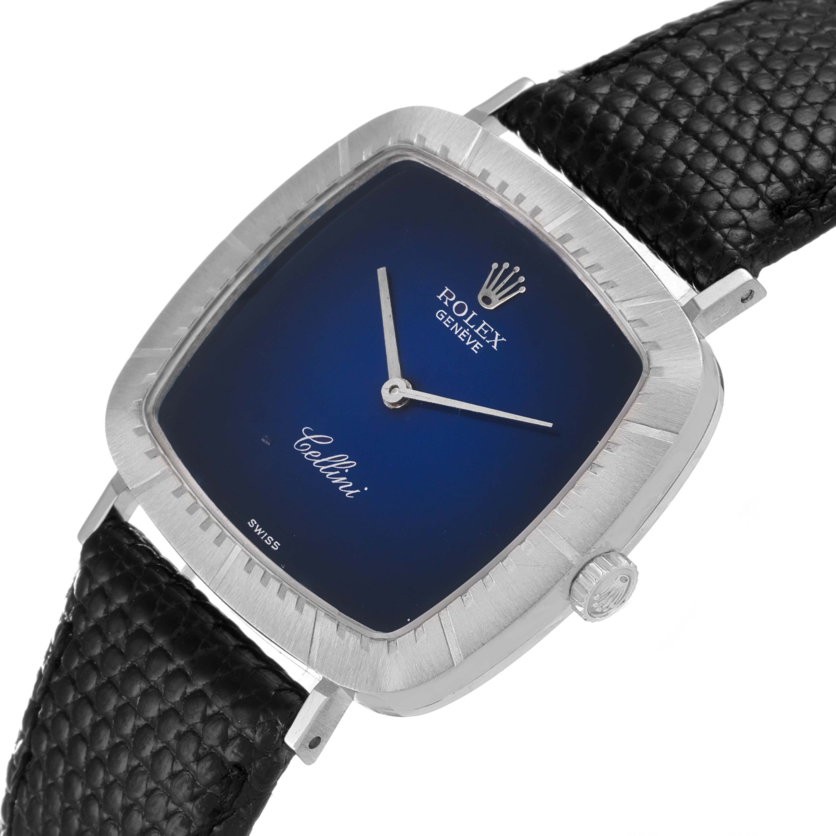 Rolex Cellini 18k White Gold Vignette Dial Ladies Vintage Watch 4084