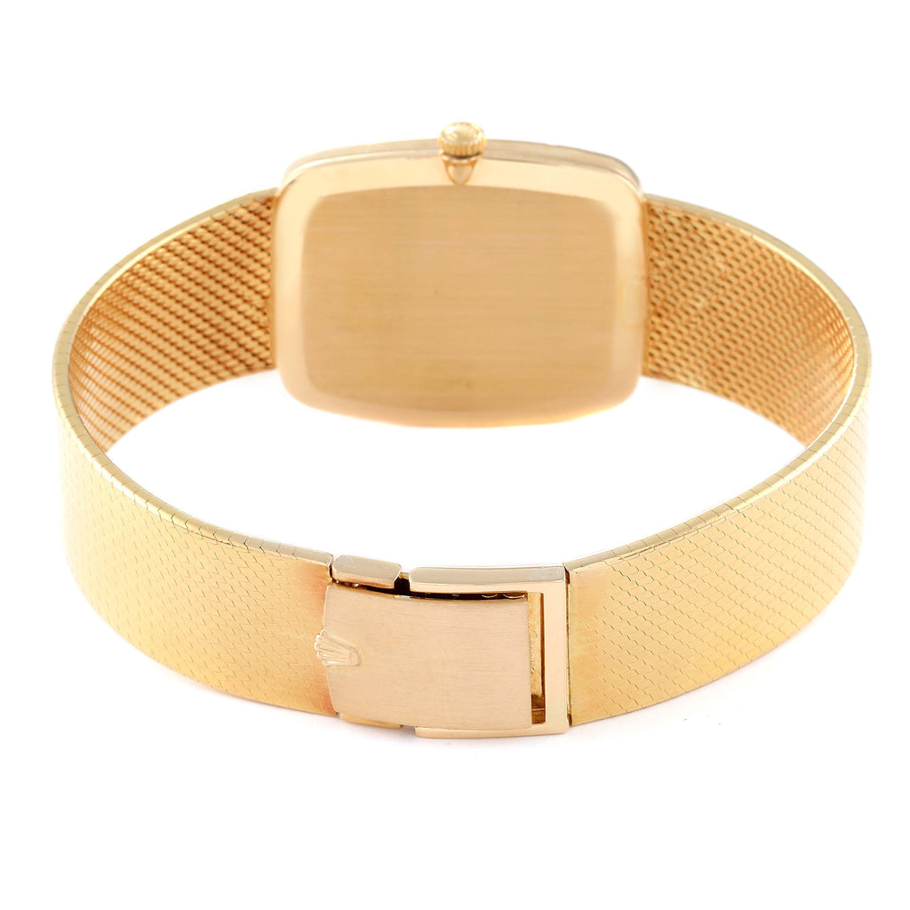 Rolex Cellini 18k Yellow Gold Champagne Dial Mens Vintage Watch 4322