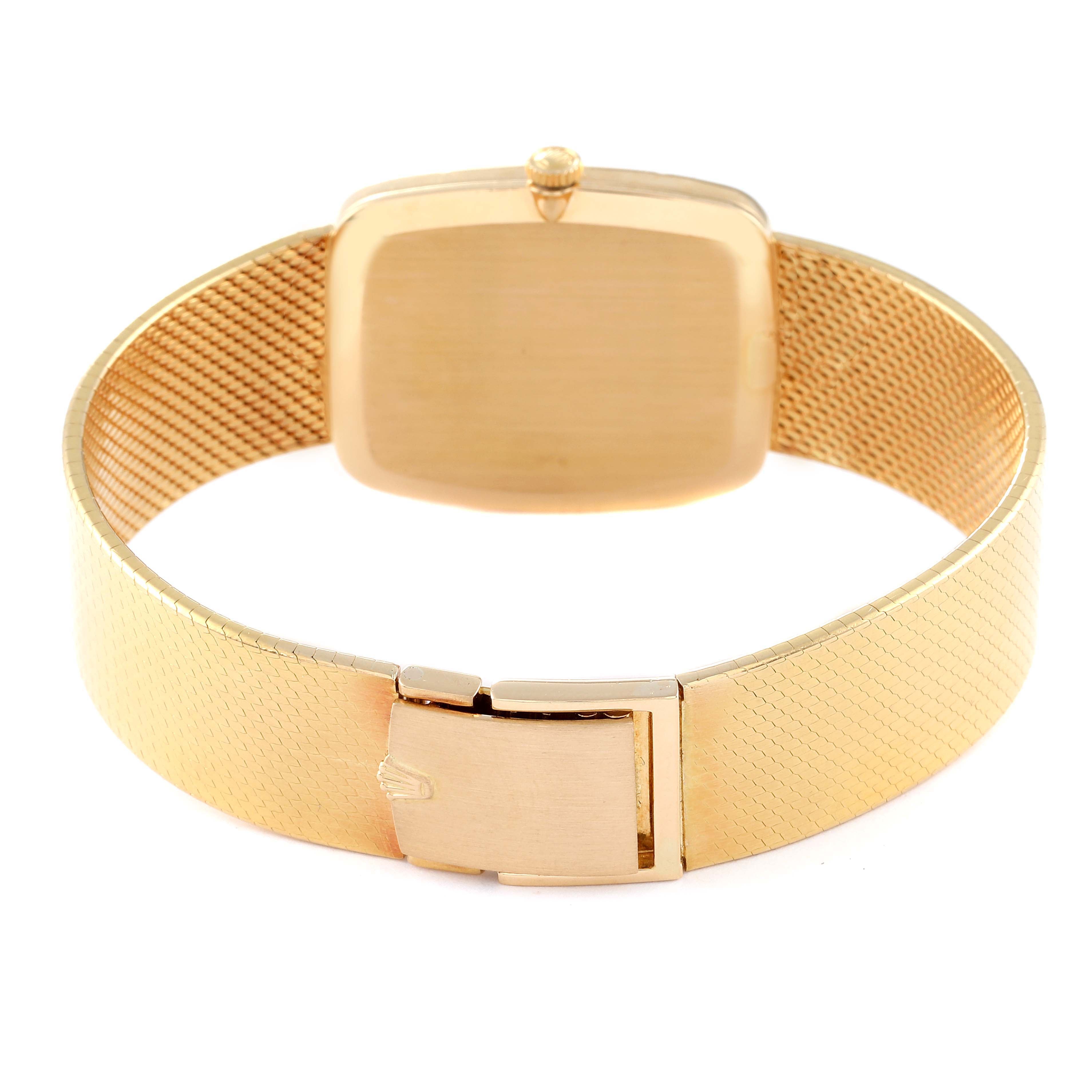 Rolex Cellini 18k Yellow Gold Champagne Dial Mens Vintage Watch 4322