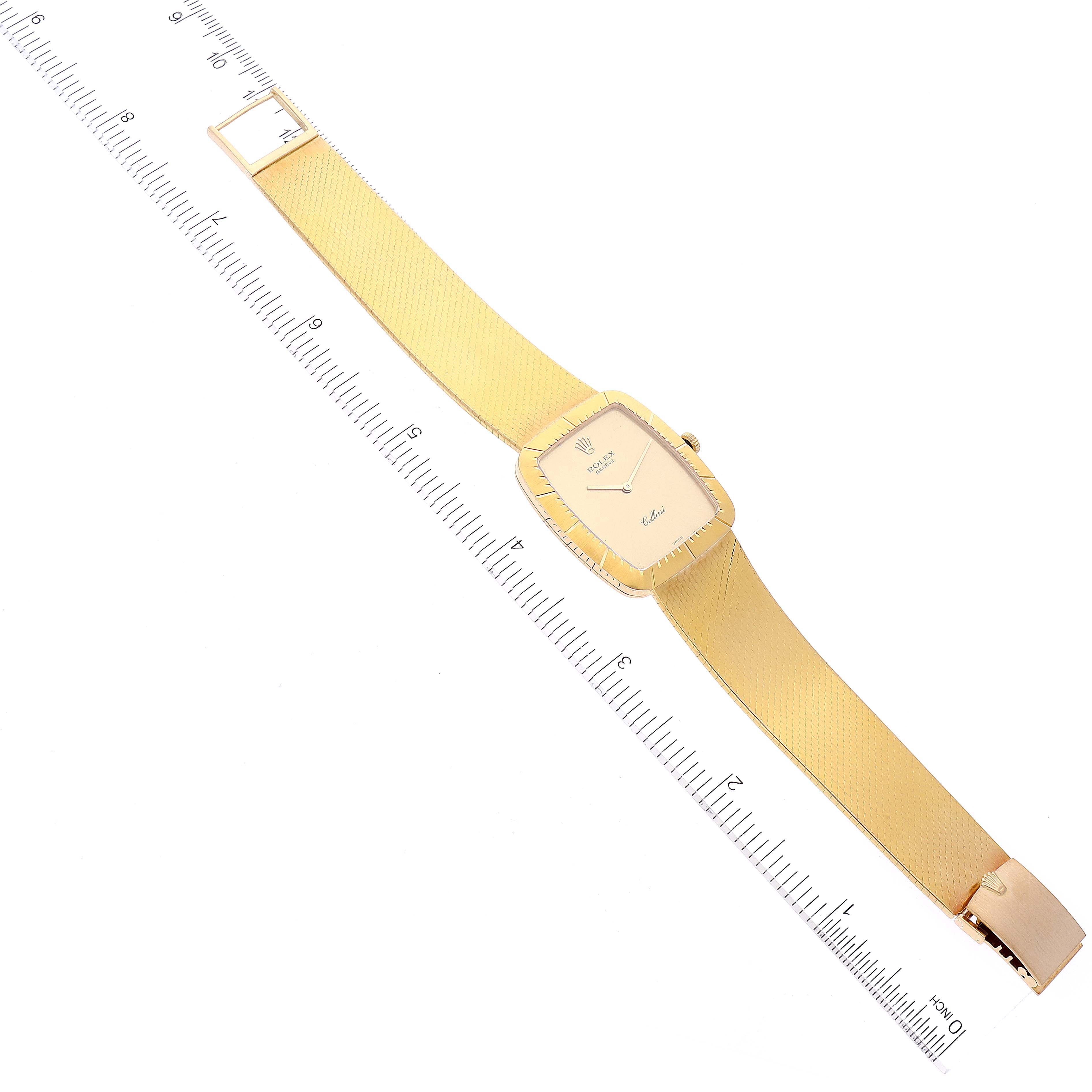 Rolex Cellini 18k Yellow Gold Champagne Dial Mens Vintage Watch 4322