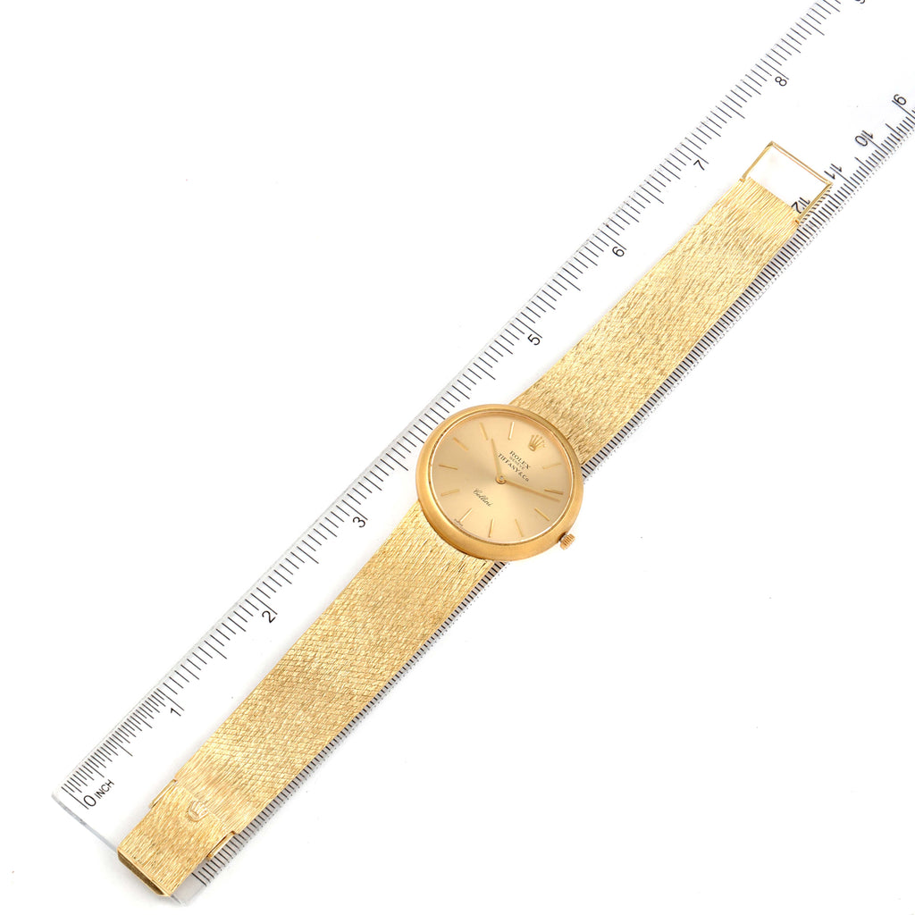 Rolex Cellini 18k Yellow Gold Champagne Tiffany Dial Vintage Mens Watch