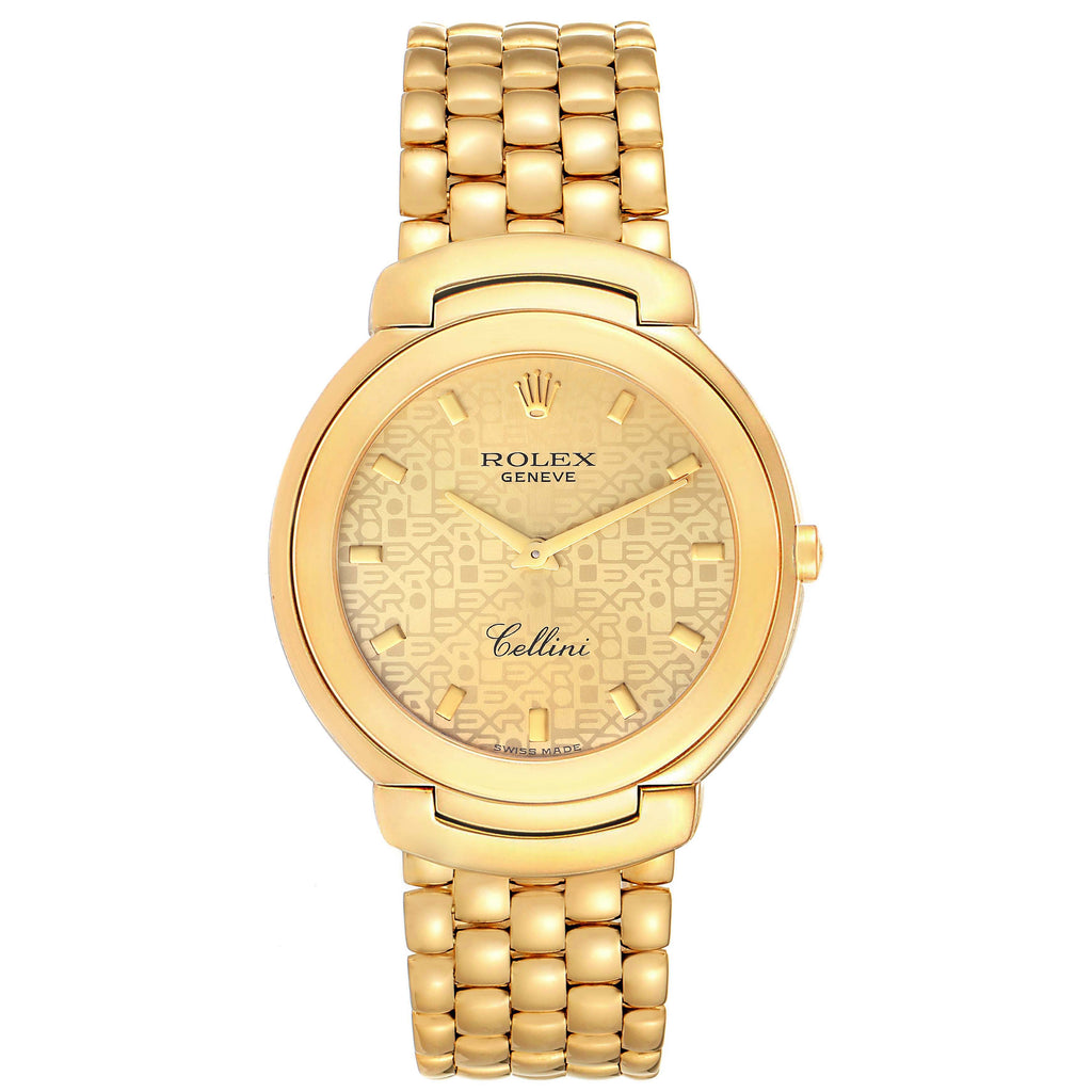 Rolex Cellini 18k Yellow Gold Jubilee Anniversary Dial Mens Watch 6623
