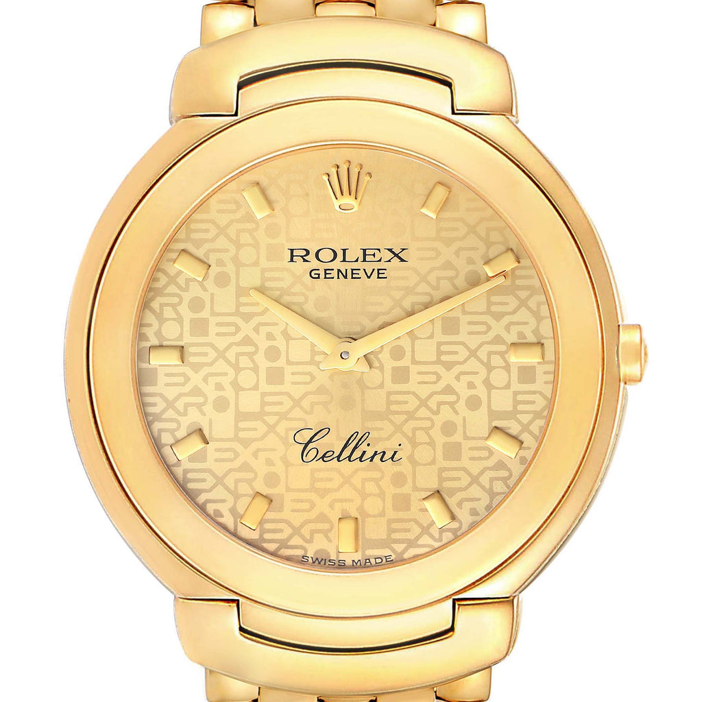 Rolex Cellini 18k Yellow Gold Jubilee Anniversary Dial Mens Watch 6623