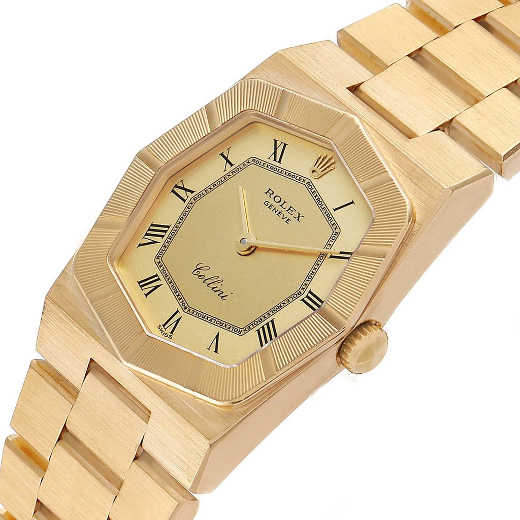 Rolex Cellini 26mm Octagonal 18K Yellow Gold Ladies Watch 4360