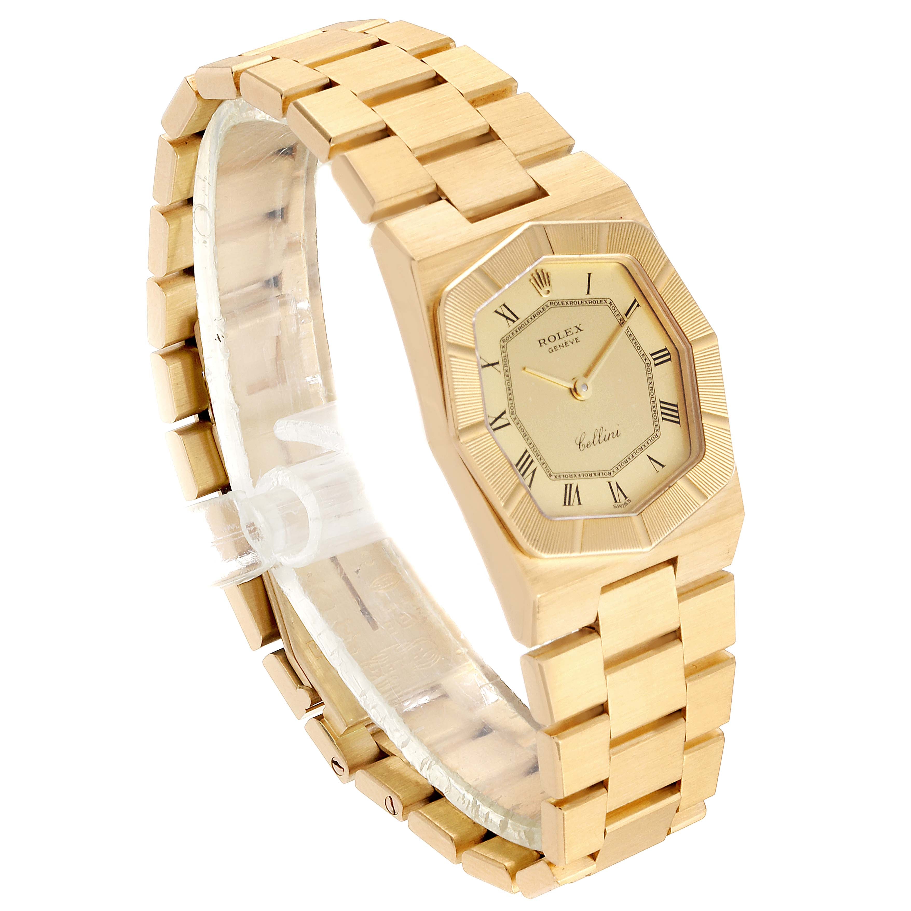 Rolex Cellini 26mm Octagonal 18K Yellow Gold Ladies Watch 4360