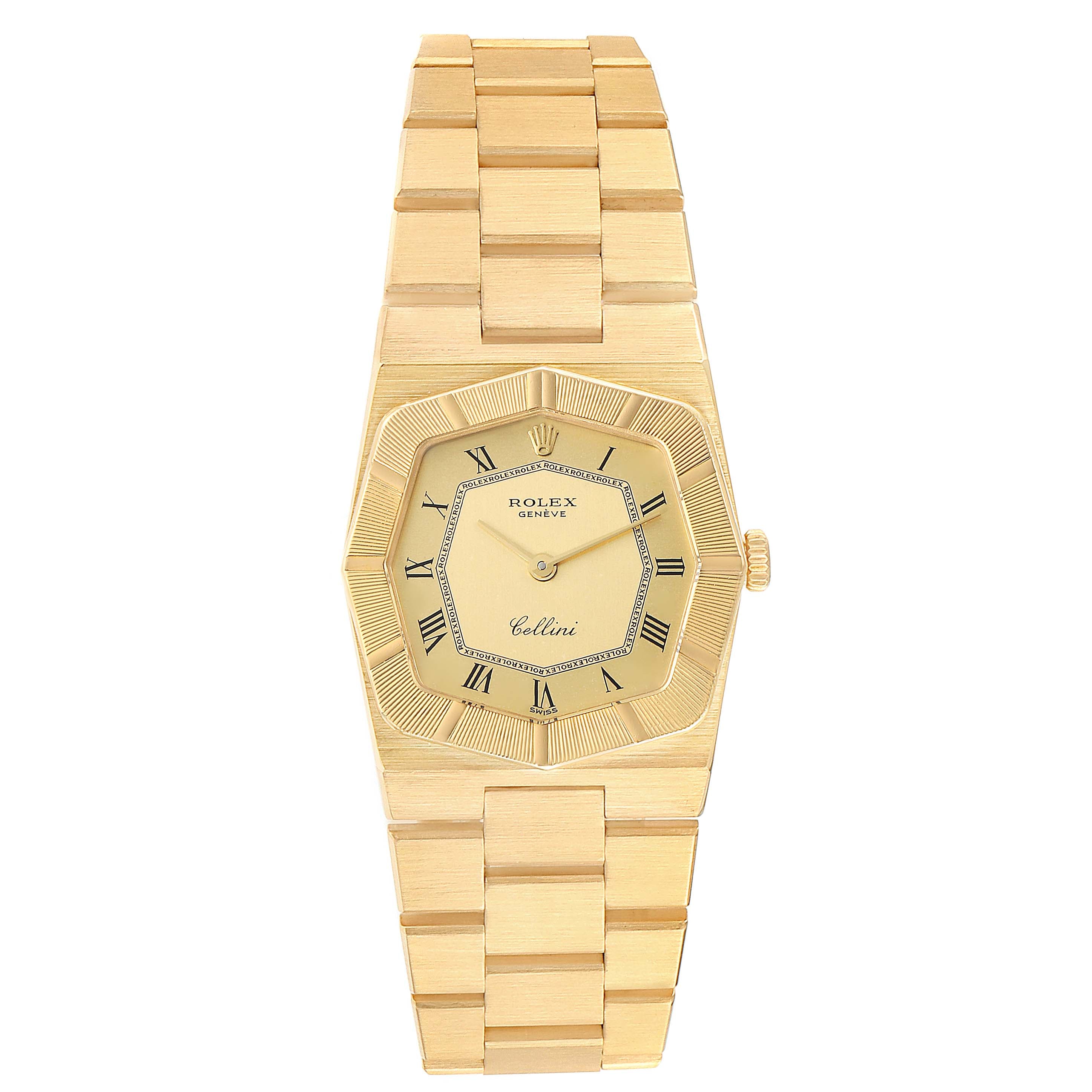 Rolex Cellini 26mm Octagonal 18K Yellow Gold Ladies Watch 4360