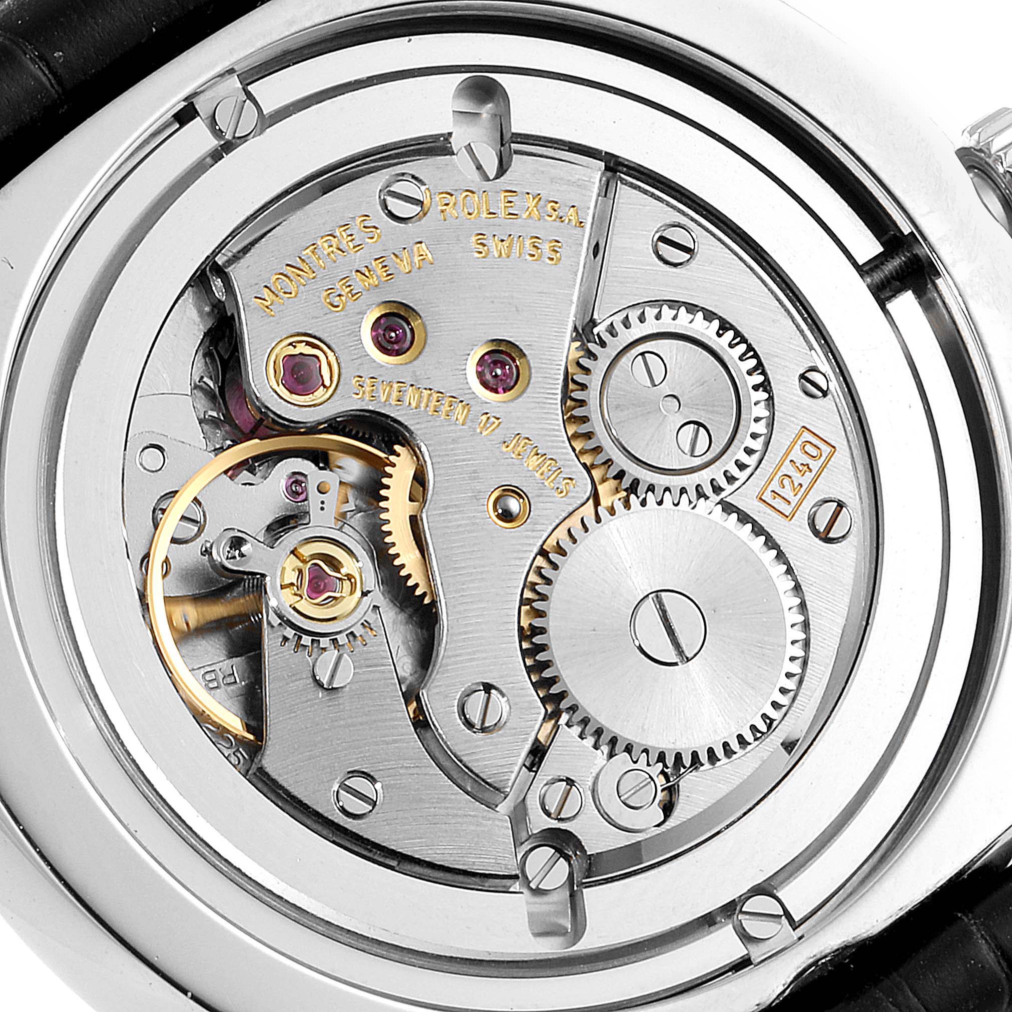 Rolex Cellini Cellinium 38mm Platinum Black Dial Mens Watch 5241