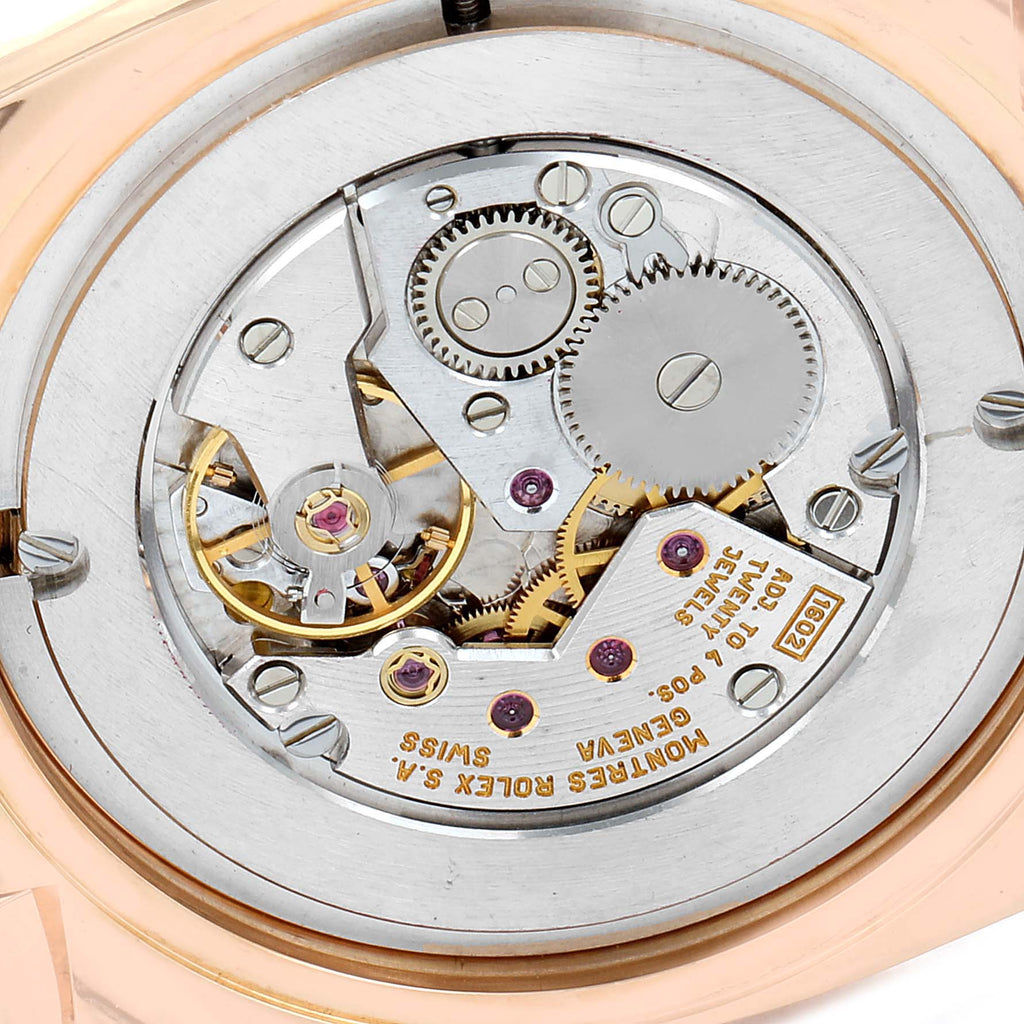 Rolex Cellini Cestello 18K Rose Gold White Dial Mens Watch 5330