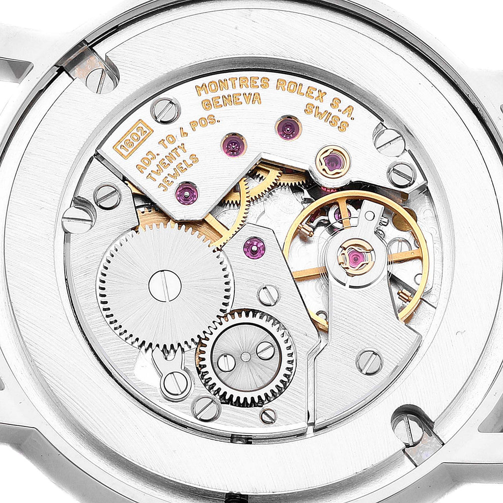 Rolex Cellini Classic 18k White Gold Brown Dial Unisex Watch 5115 Papers
