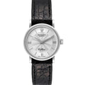 Rolex Cellini Classic 18k White Gold Silver Dial Black Strap Ladies Watch 6110