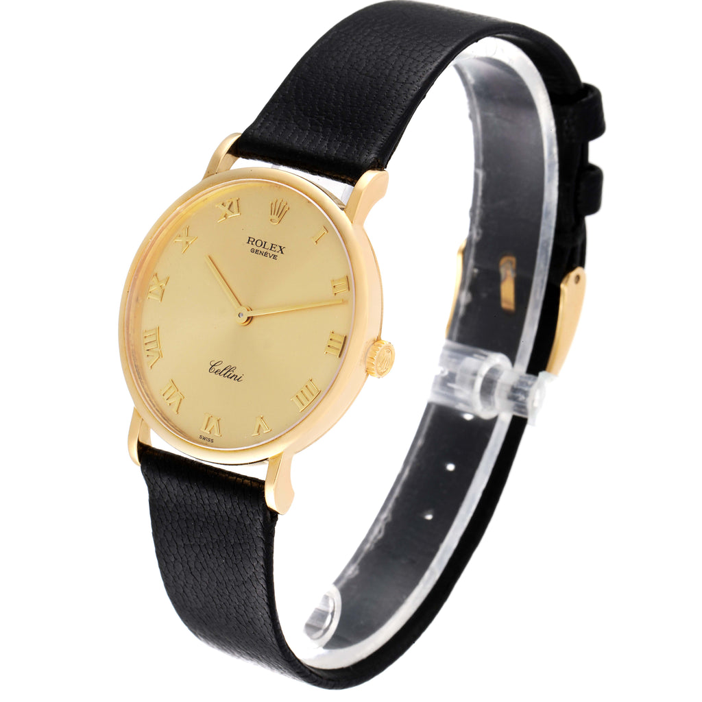 Rolex Cellini Classic 18K Yellow Gold Champagne Dial Mens Watch 5112