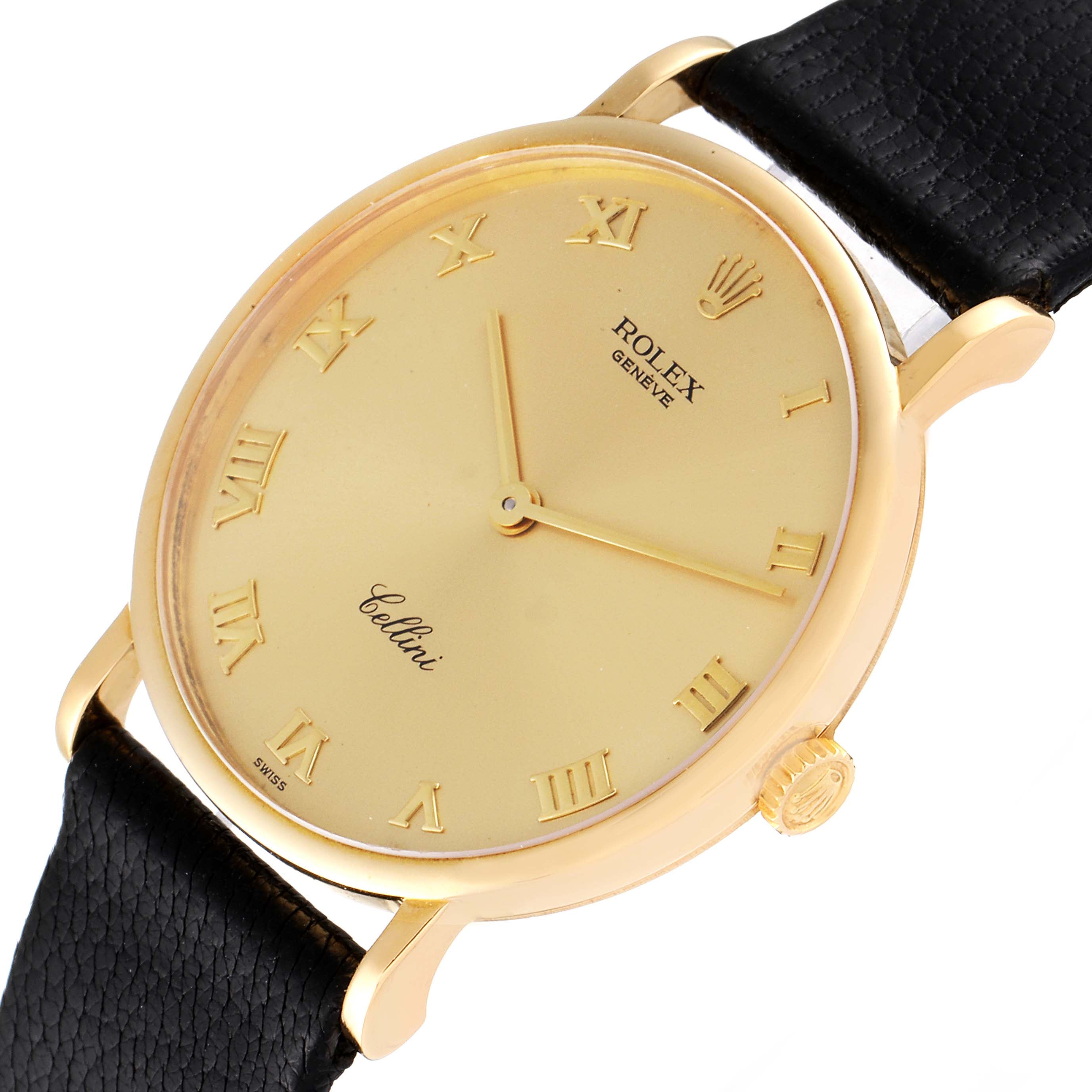 Rolex Cellini Classic 18K Yellow Gold Champagne Dial Mens Watch 5112