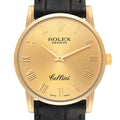 Rolex Cellini Classic 18K Yellow Gold Roman Dial Mens Watch 5116