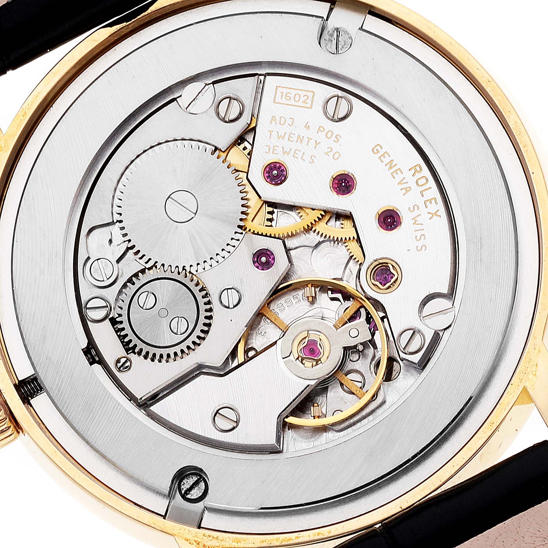 Rolex Cellini Classic 18K Yellow Gold Slate Roman Dial Mens Watch 5115