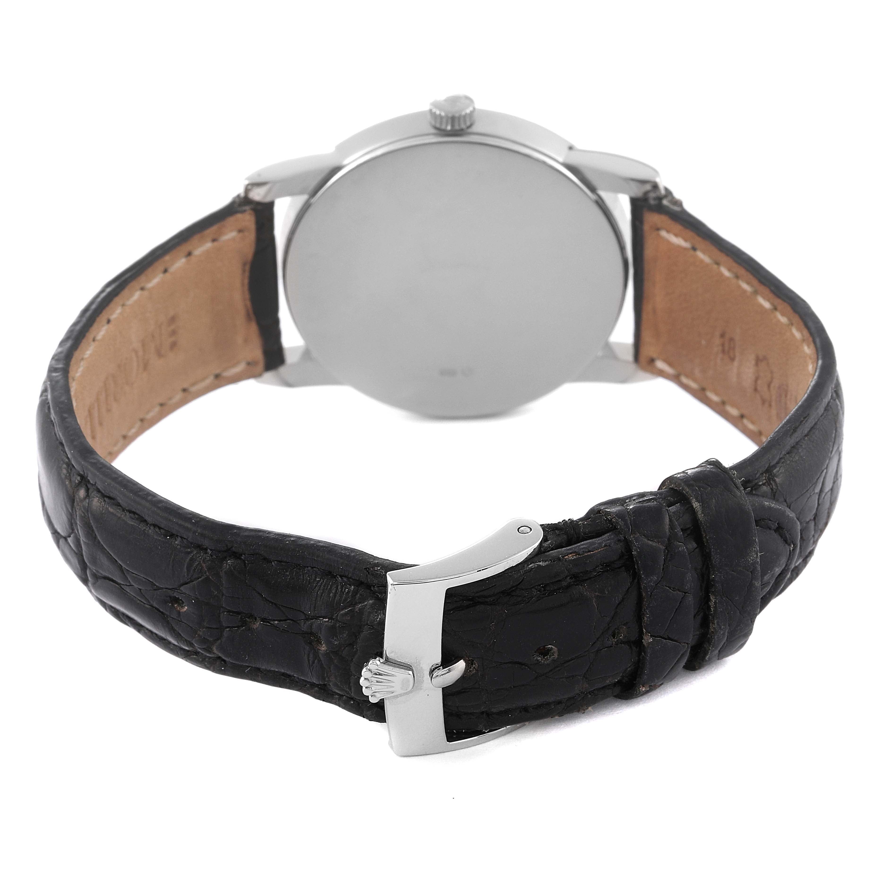 Rolex Cellini Classic Slate Dial White Gold Mens Watch 5116 Box Papers