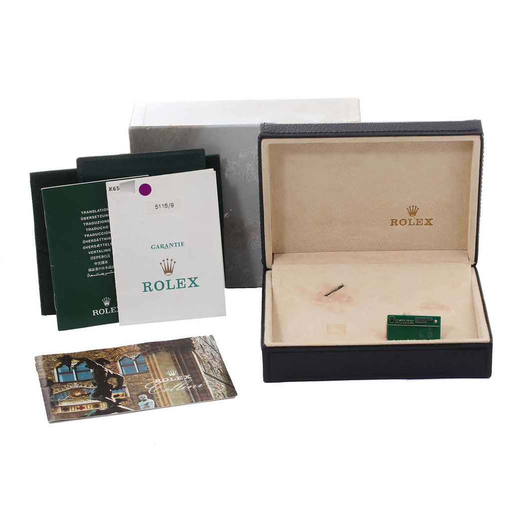 Rolex Cellini Classic Slate Dial White Gold Mens Watch 5116 Box Papers