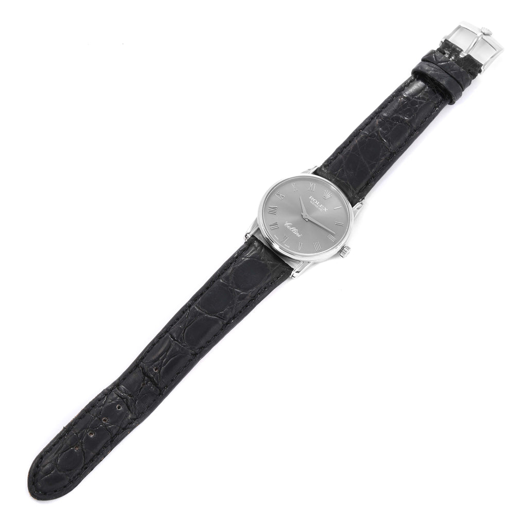 Rolex Cellini Classic Slate Dial White Gold Mens Watch 5116 Box Papers