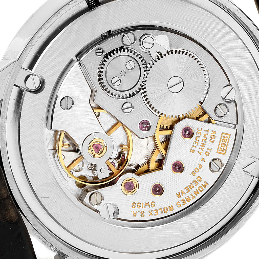 Rolex Cellini Classic White Gold Brown Dial Watch 5116 Papers