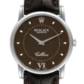 Rolex Cellini Classic White Gold Brown Dial Watch 5116 Papers
