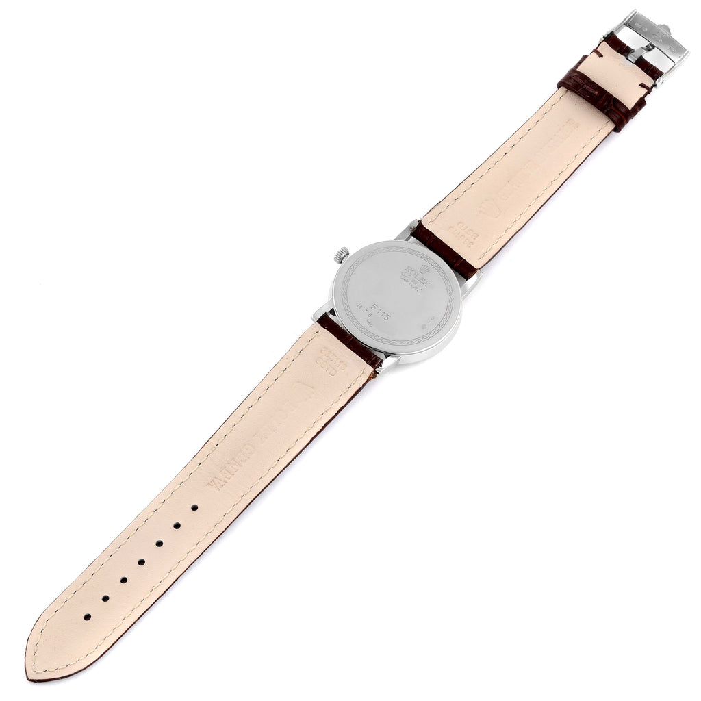 Rolex Cellini Classic White Gold Mother of Pearl Mens Watch 5115