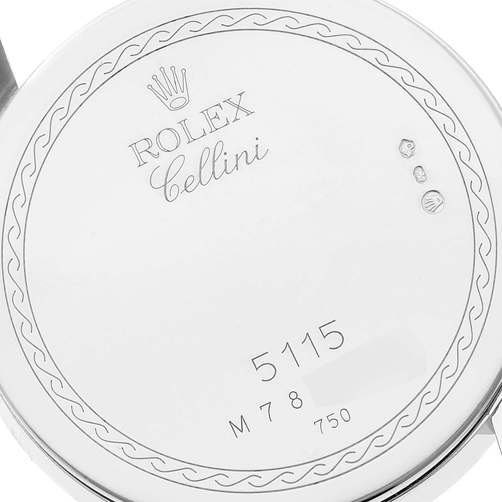 Rolex Cellini Classic White Gold Mother of Pearl Mens Watch 5115