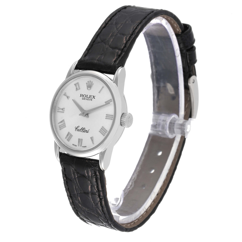 Rolex Cellini Classic White Gold Silver Dial Ladies Watch 6111 Card