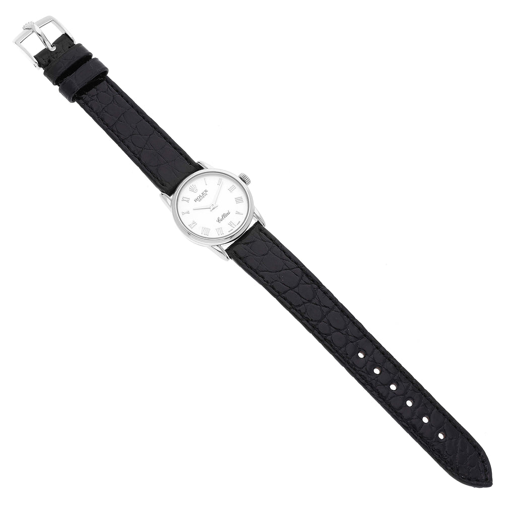 Rolex Cellini Classic White Gold Silver Dial Ladies Watch 6111 Card