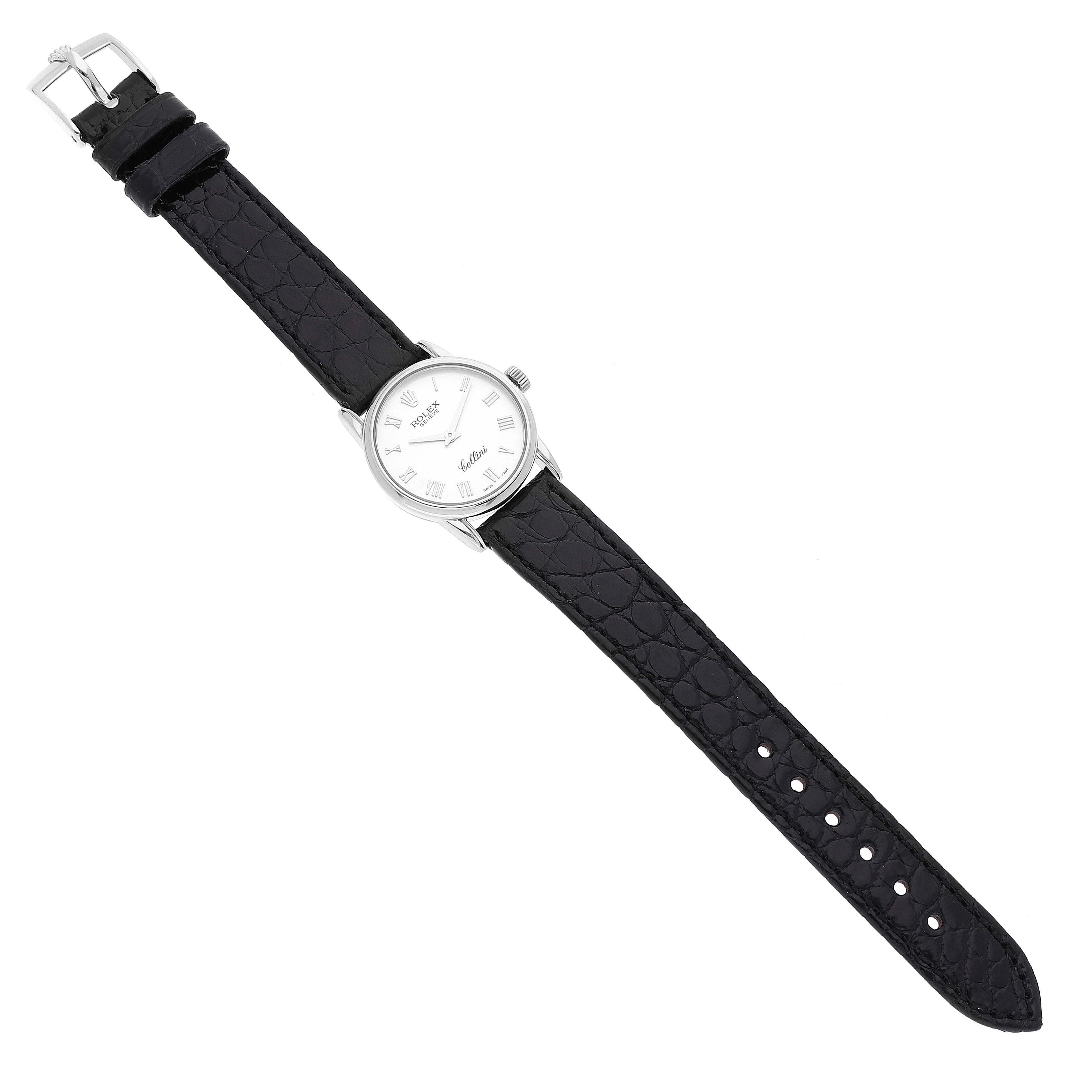 Rolex Cellini Classic White Gold Silver Dial Ladies Watch 6111 Card
