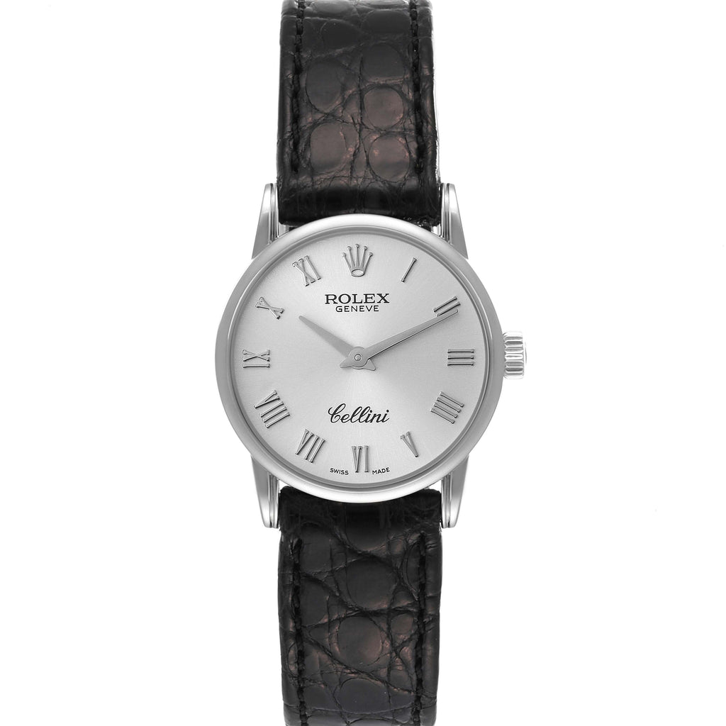 Rolex Cellini Classic White Gold Silver Dial Ladies Watch 6111 Card