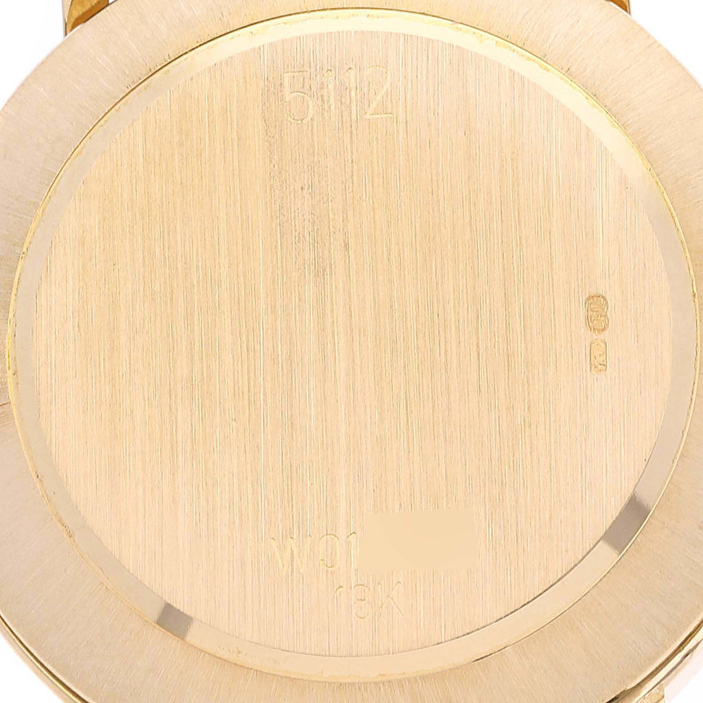 Rolex Cellini Classic Yellow Gold Anniversary Dial Black Strap Watch 5112