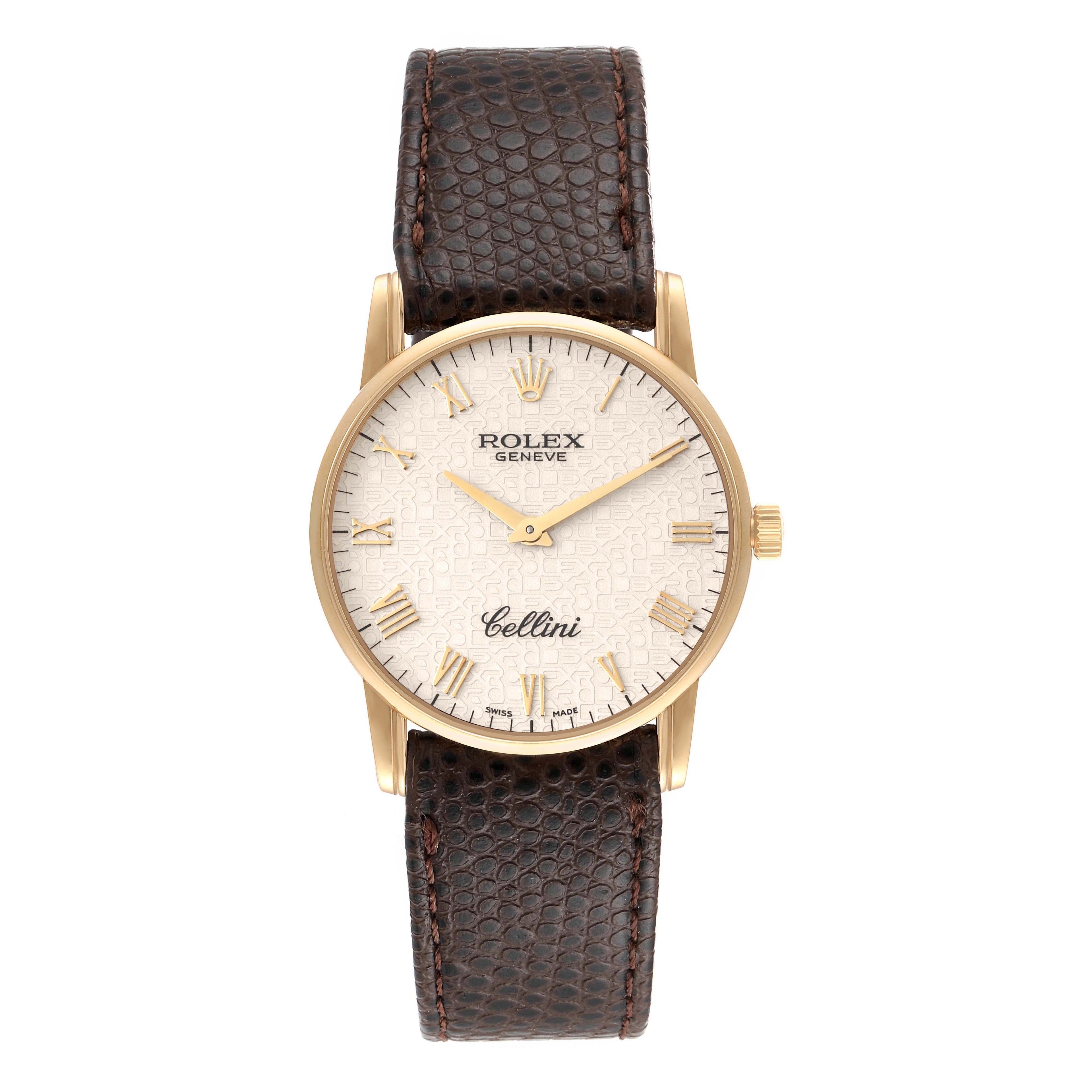 Rolex Cellini Classic Yellow Gold Anniversary Dial Unisex Watch 5116