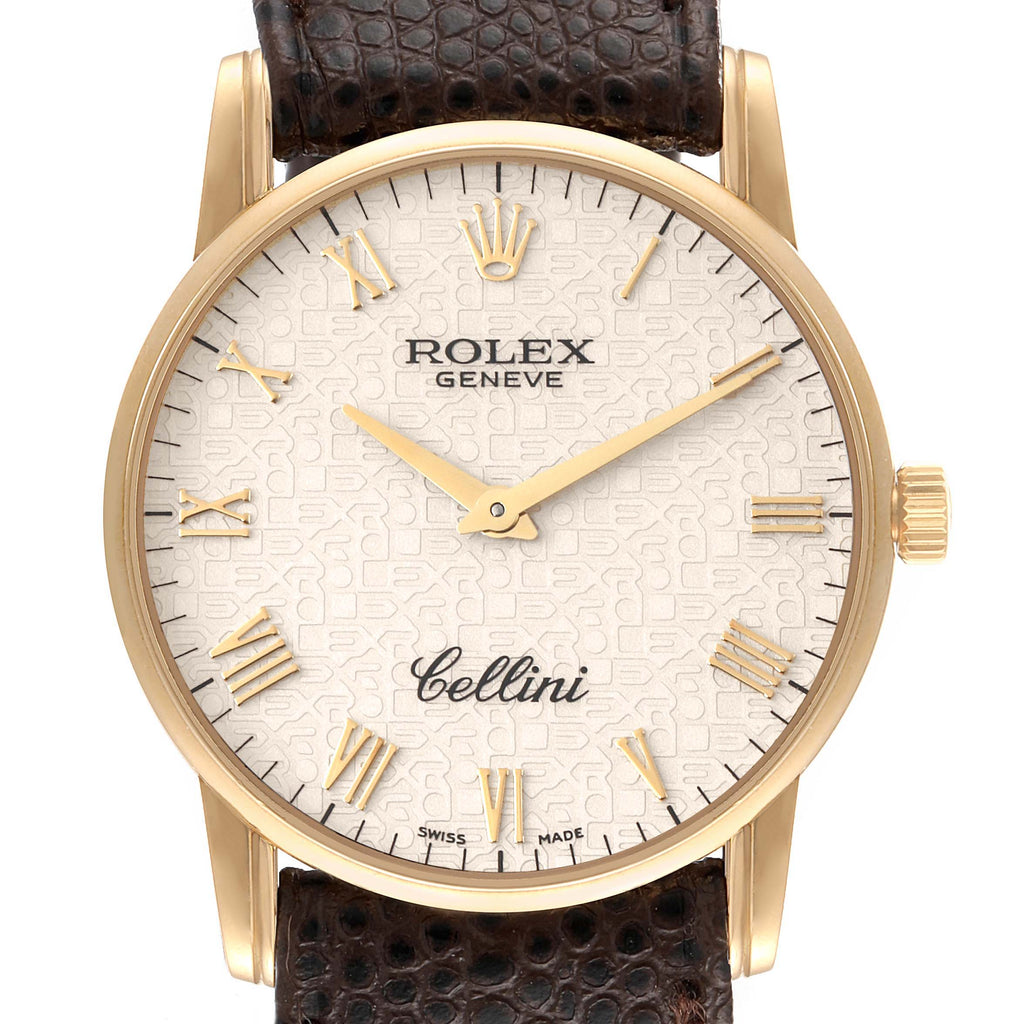 Rolex Cellini Classic Yellow Gold Anniversary Dial Unisex Watch 5116