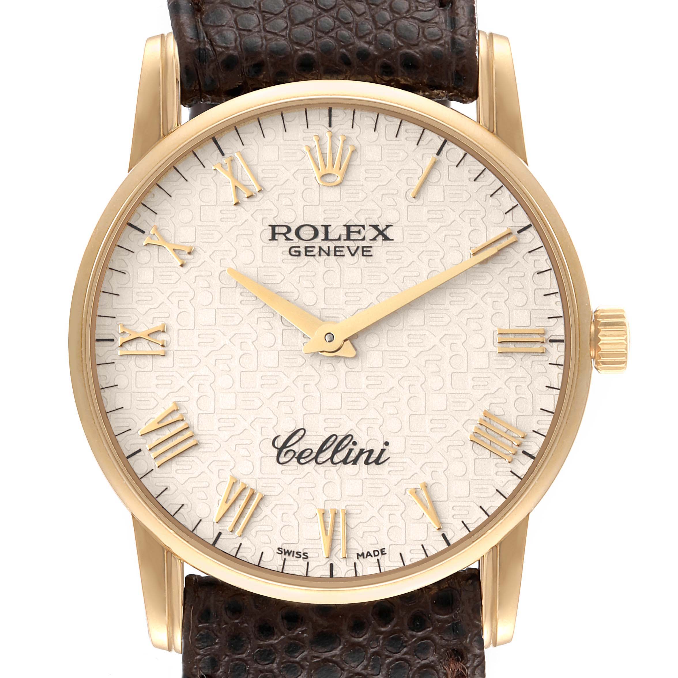 Rolex Cellini Classic Yellow Gold Anniversary Dial Unisex Watch 5116