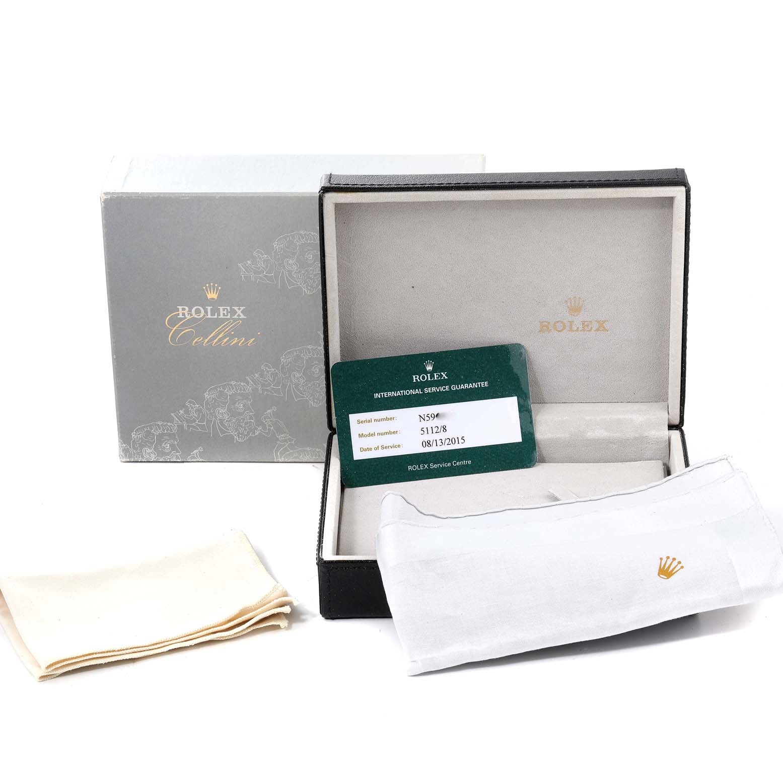 Rolex Cellini Classic Yellow Gold Anniversary Dial Watch 5112 Box Service Card