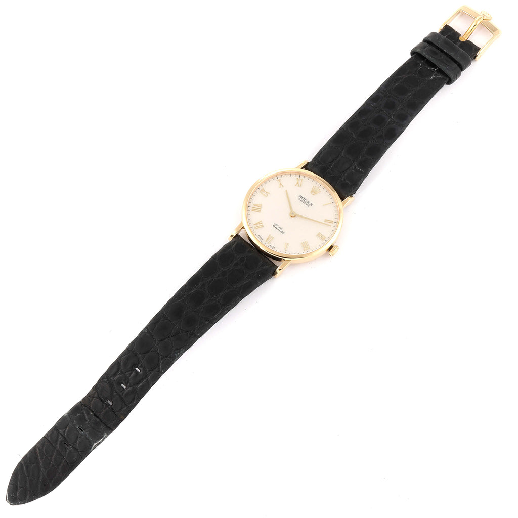 Rolex Cellini Classic Yellow Gold Anniversary Dial Watch 5112 Box Service Card
