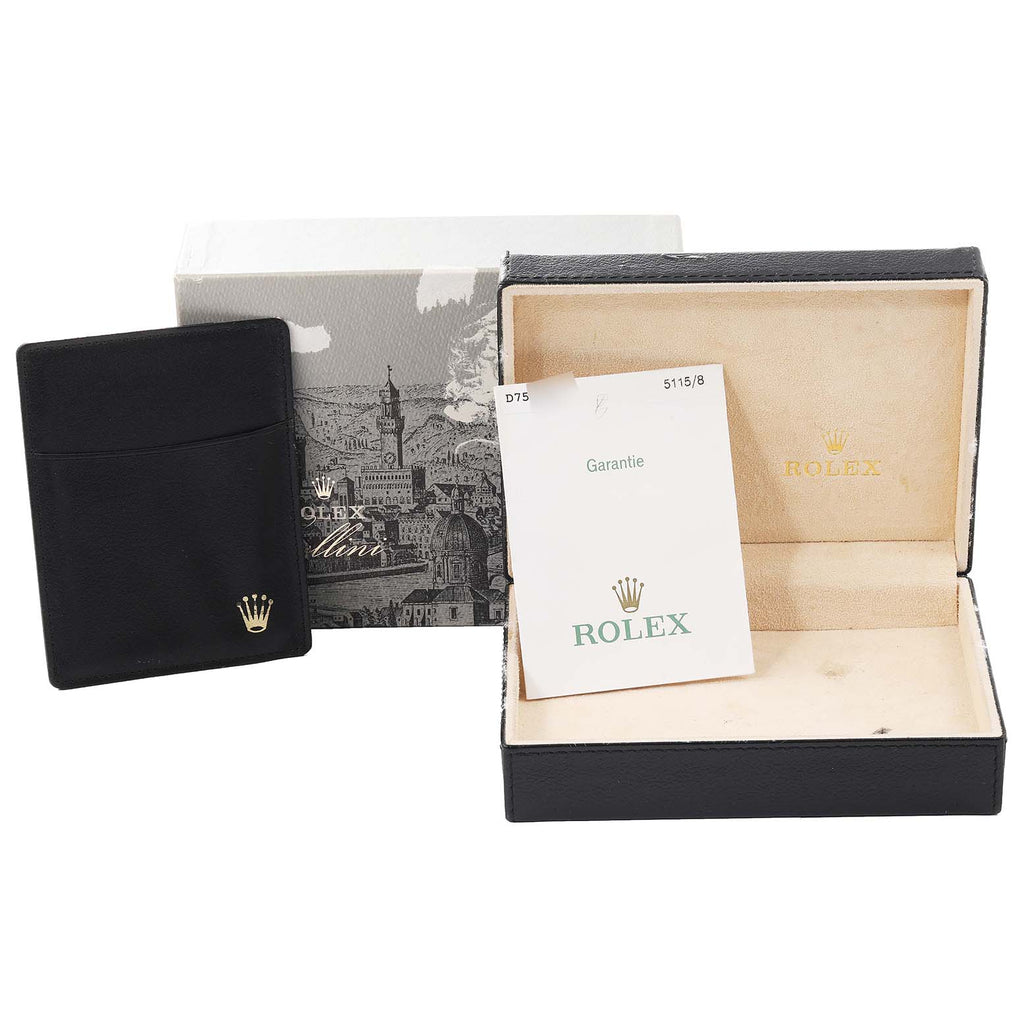 Rolex Cellini Classic Yellow Gold Anniversary Dial Watch 5115 Box Papers