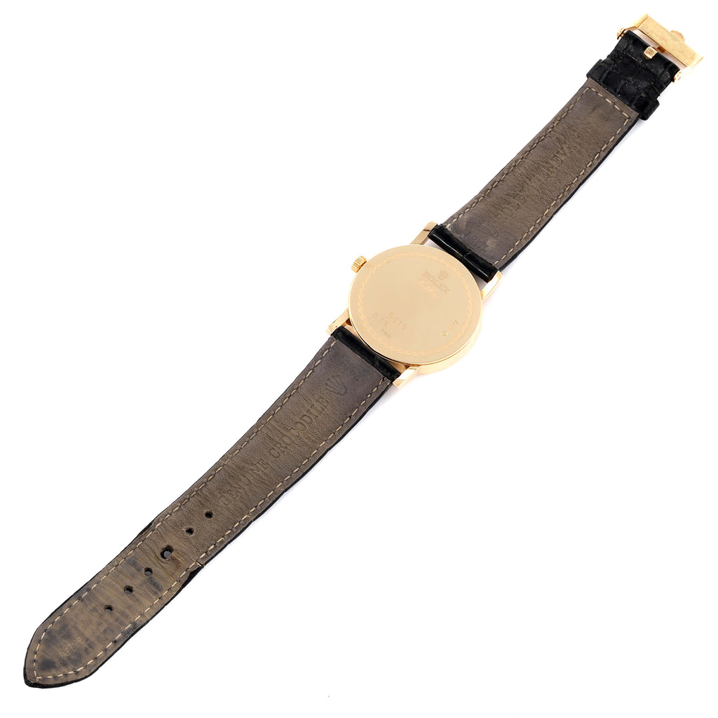Rolex Cellini Classic Yellow Gold Anniversary Dial Watch 5115 Box Papers