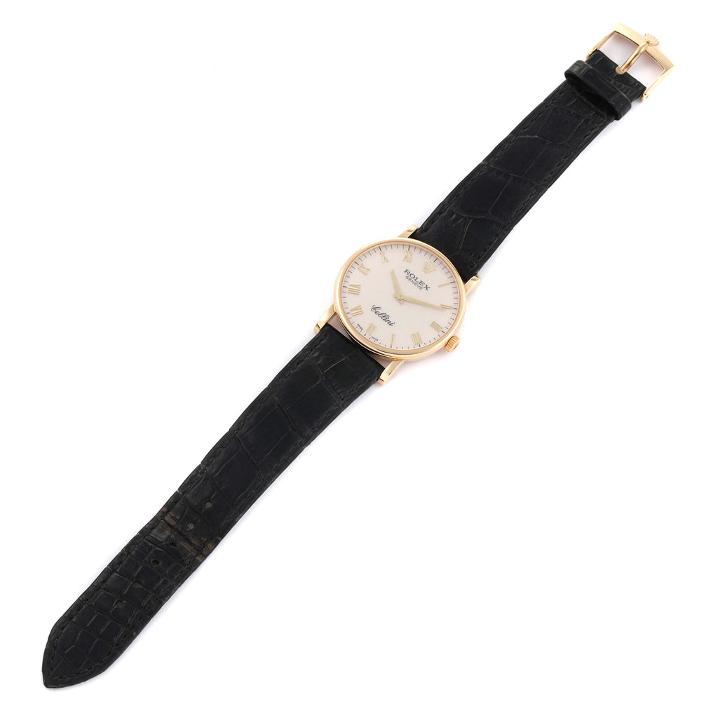 Rolex Cellini Classic Yellow Gold Anniversary Dial Watch 5115 Box Papers