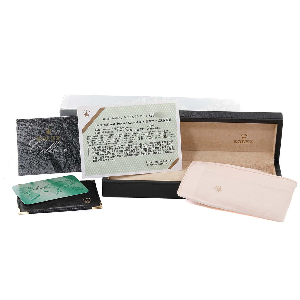 Rolex Cellini Classic Yellow Gold Brown Strap Ladies Watch 6110