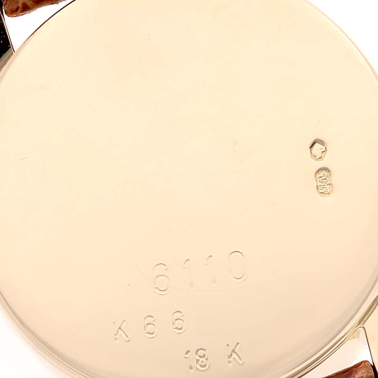 Rolex Cellini Classic Yellow Gold Brown Strap Ladies Watch 6110