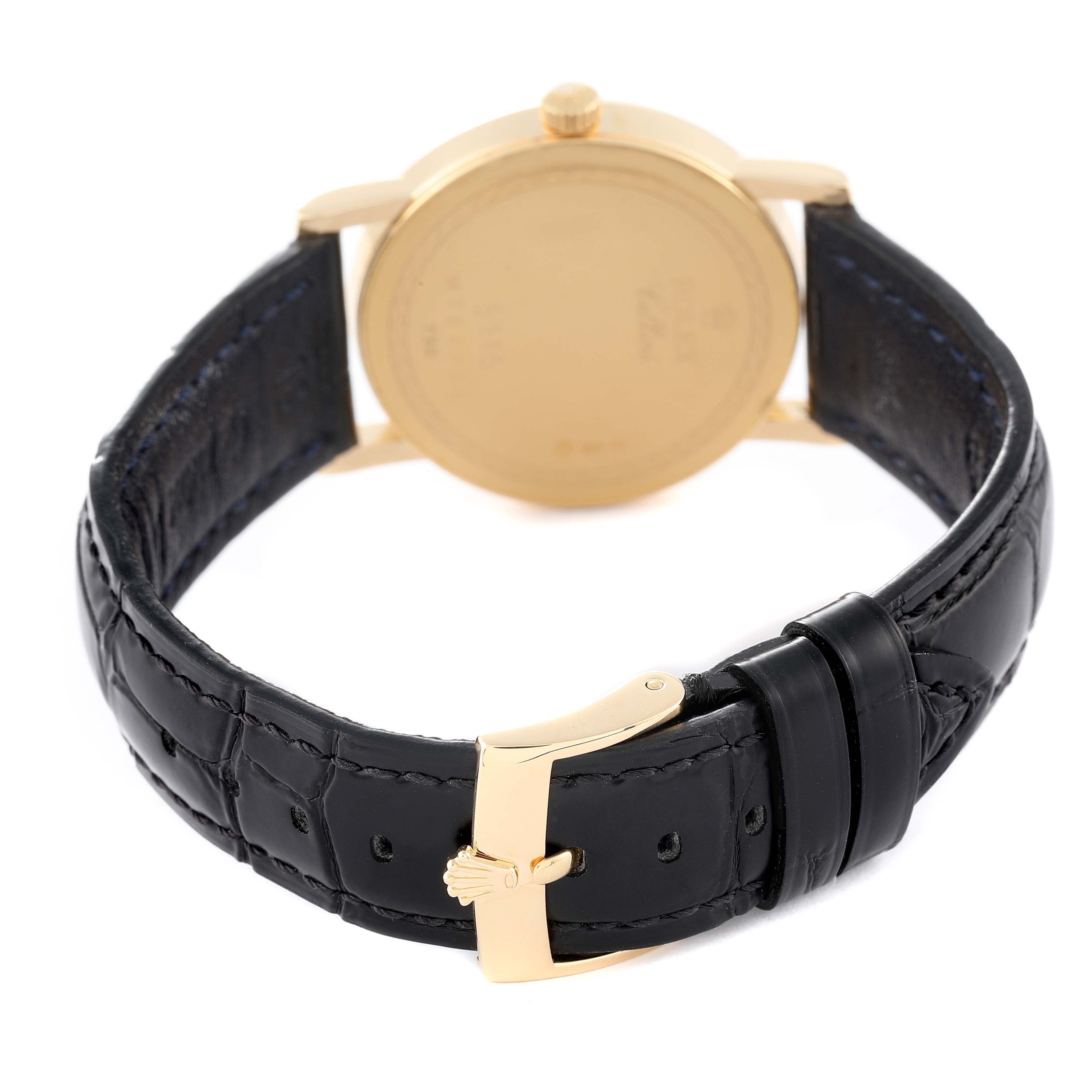 Rolex Cellini Classic Yellow Gold Ivory Anniversary Dial Watch 5115