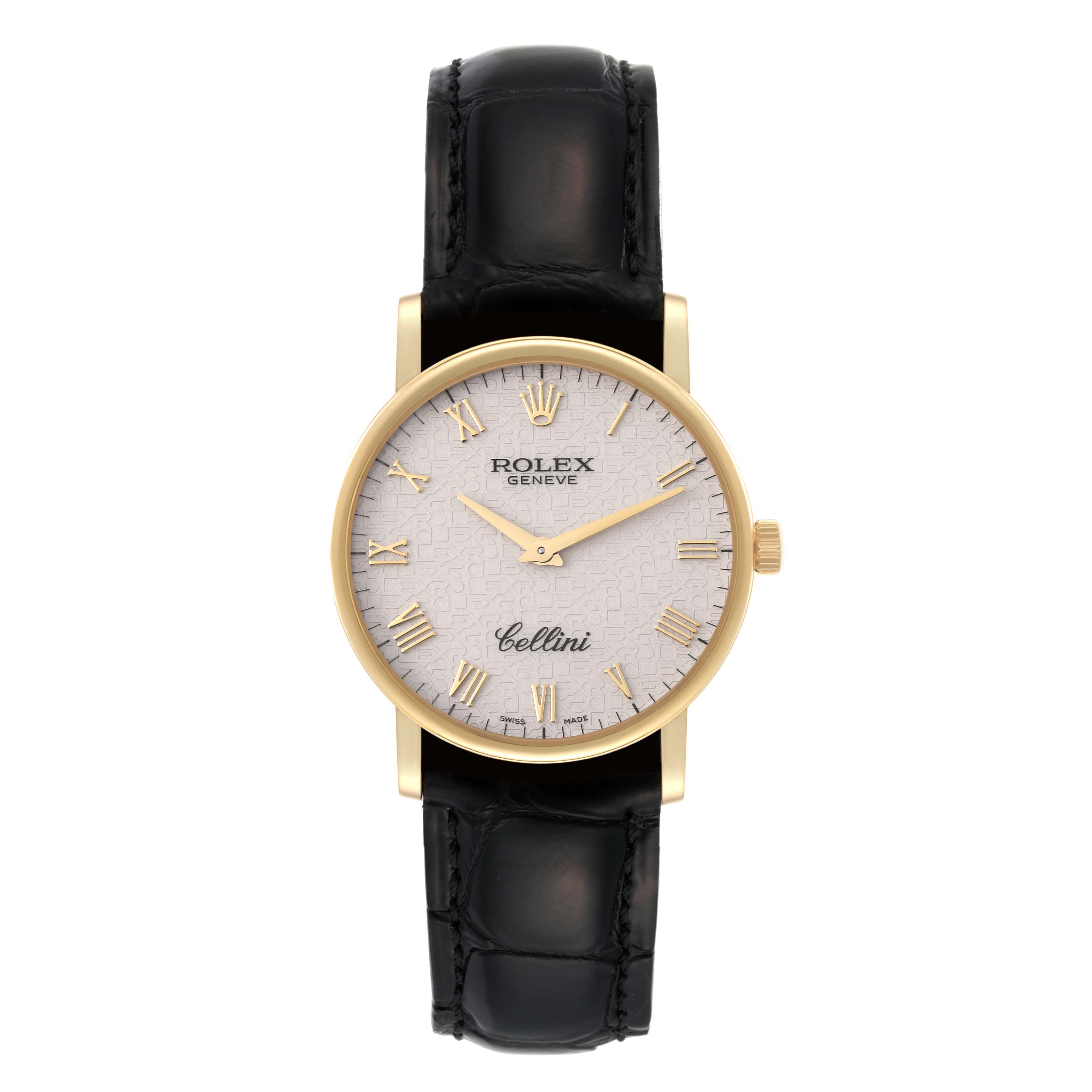 Rolex Cellini Classic Yellow Gold Ivory Anniversary Dial Watch 5115