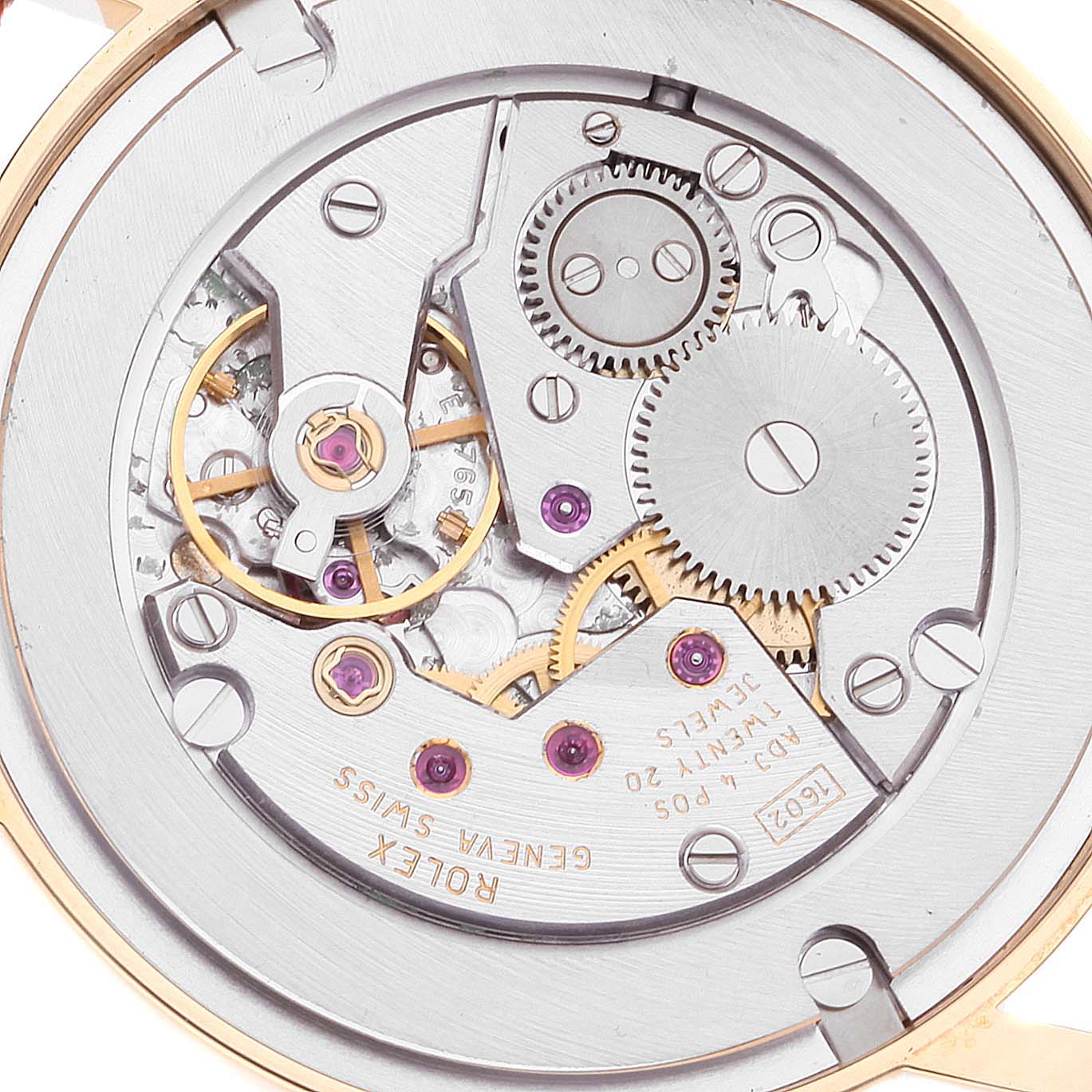 Rolex Cellini Classic Yellow Gold Ivory Anniversary Dial Watch 5115 Box Card