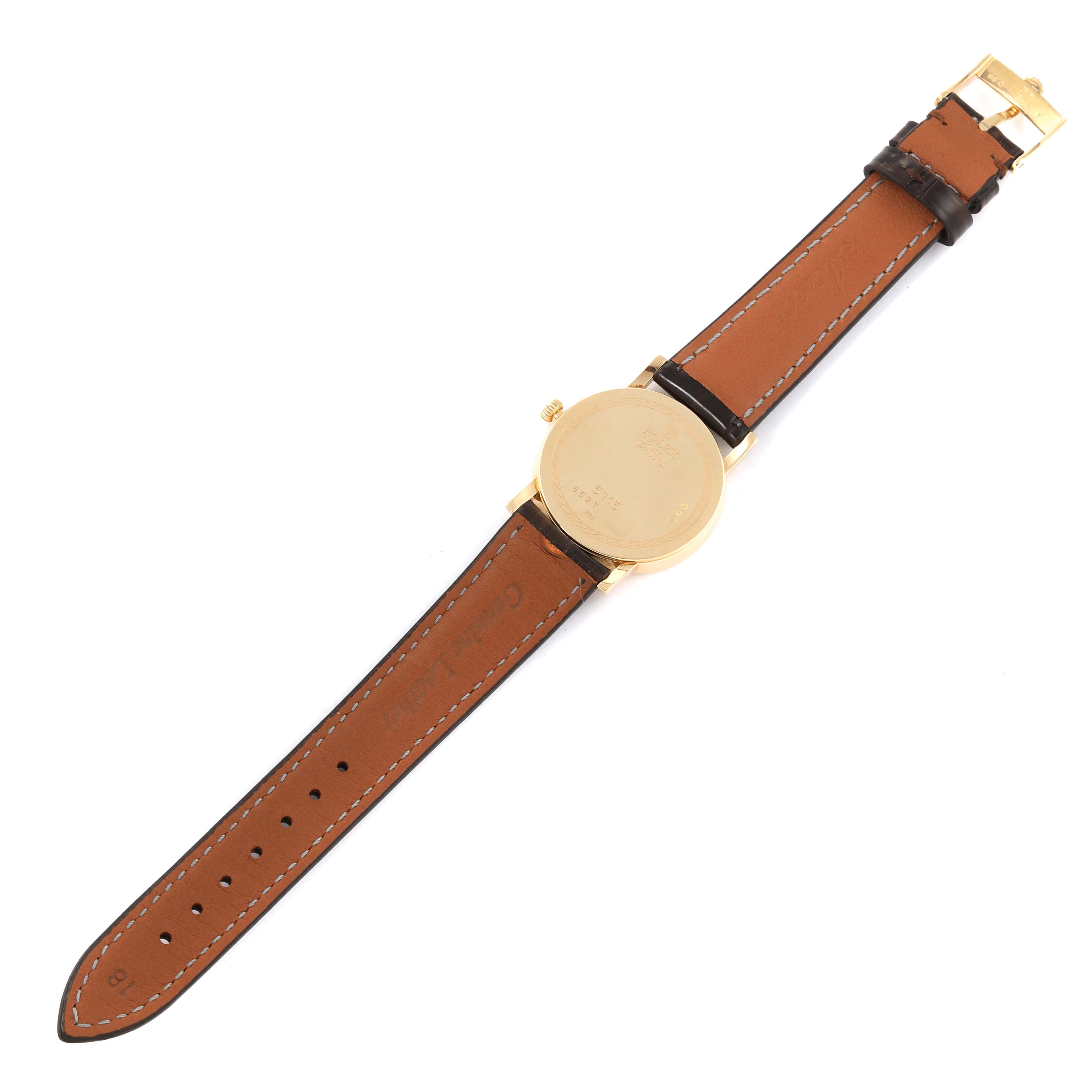 Rolex Cellini Classic Yellow Gold Ivory Anniversary Dial Watch 5115 Card